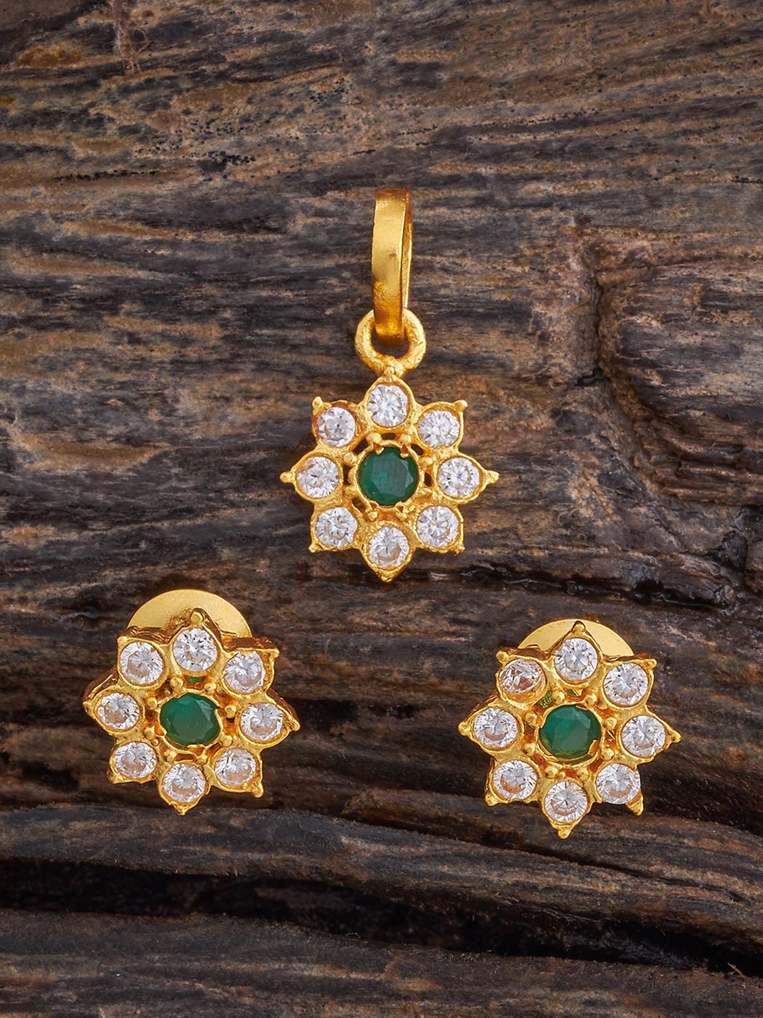 Kushal's Fashion Jewellery 92.5 Pure Silver Gold Plated CZ Stone Pendant & Earrings
Kushal's Fashion Jewellery 92.5 Pure Silver Gold Plated CZ Stone Pendant & Earrings