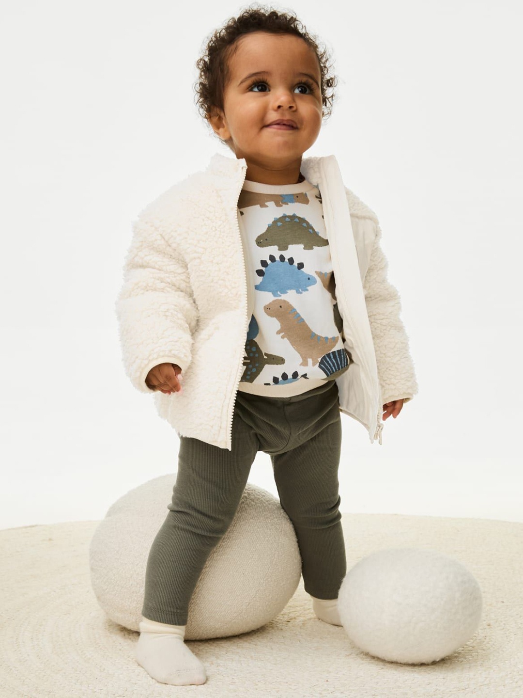 Marks & Spencer Boys Checked Polyester Crop Open Front Jacket with Embroidered, Cream
Marks & Spencer Boys Checked Polyester Crop Open Front Jacket with Embroidered, Cream