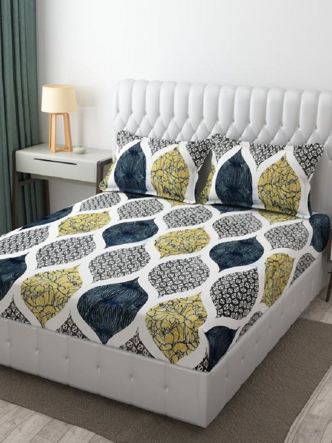 INDHOME LIFE White Floral Printed Wool 220 TC Fitted King Bedsheet Set 2.54 m x 2.28 m
INDHOME LIFE White Floral Printed Wool 220 TC Fitted King Bedsheet Set 2.54 m x 2.28 m