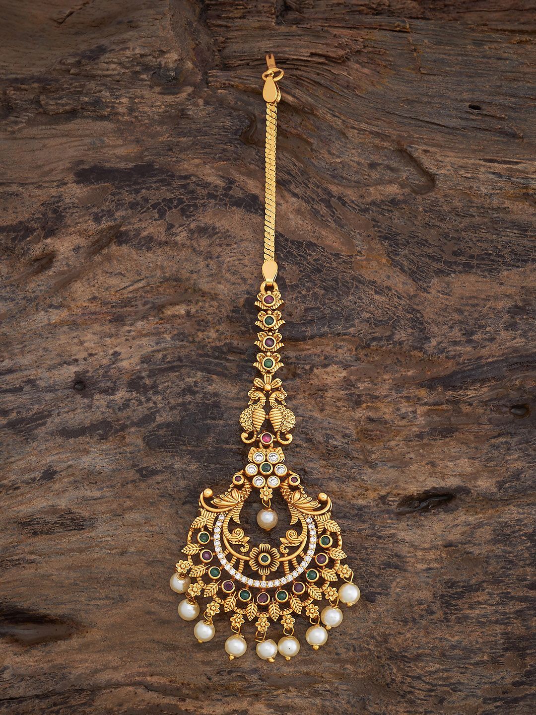 Kushal's Fashion Jewellery Gold-Plated Artificial Stones and Beads Studded Maang Tikka
Kushal's Fashion Jewellery Gold-Plated Artificial Stones and Beads Studded Maang Tikka