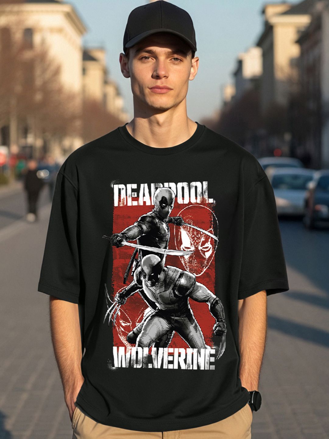 Bewakoof Men Deadpool Graphic Printed Round Neck Cotton Oversized T-shirt, Black
Bewakoof Men Deadpool Graphic Printed Round Neck Cotton Oversized T-shirt, Black