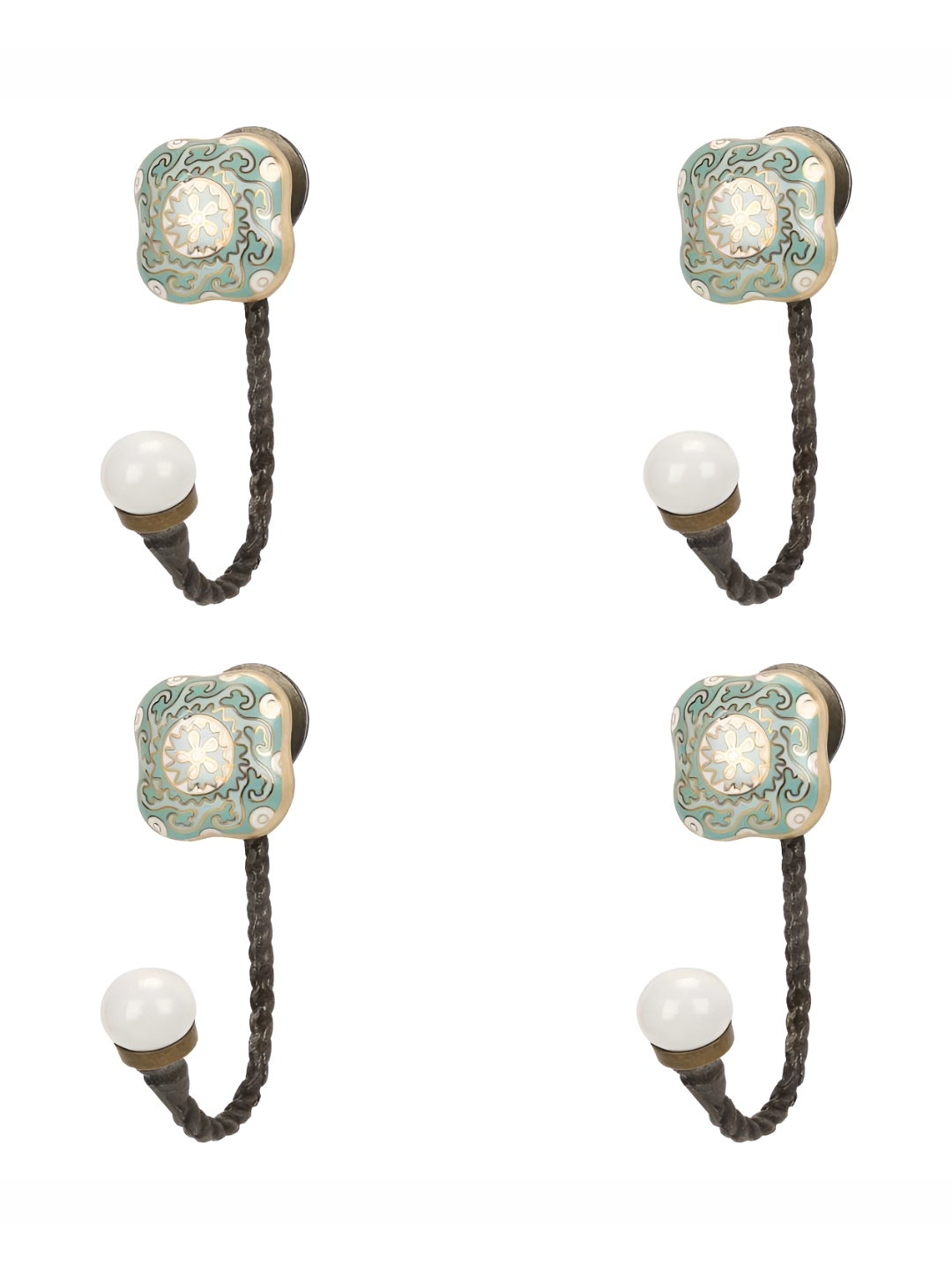 IndianShelf Green 4 Pieces Ceramic Abstract Hangers For Clothes Wall Mounted Coat Hooks
IndianShelf Green 4 Pieces Ceramic Abstract Hangers For Clothes Wall Mounted Coat Hooks
