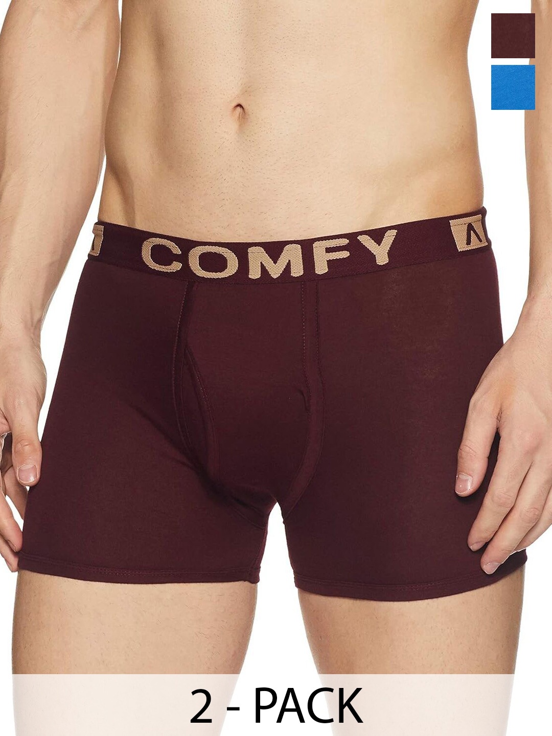 AMUL COMFY Men Pack Of 2 Assorted Pure Cotton Trunks - Comfy-Plain-Trunk-OE-2-75, Blue
AMUL COMFY Men Pack Of 2 Assorted Pure Cotton Trunks - Comfy-Plain-Trunk-OE-2-75, Blue