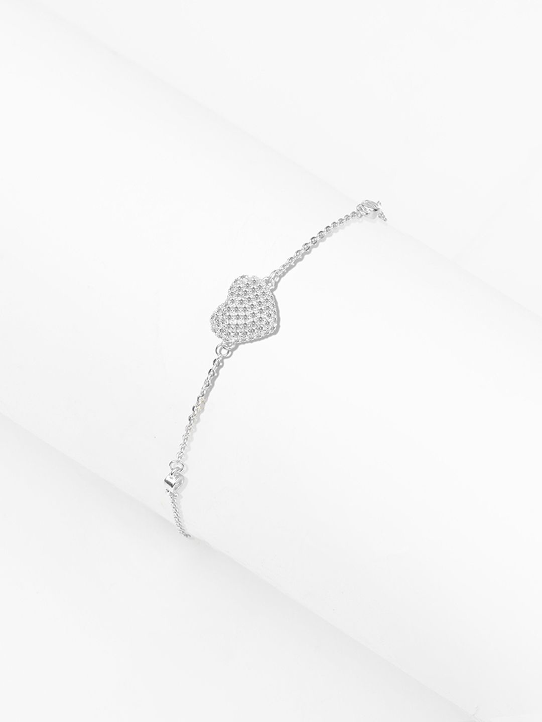Nistra Twinkle Heartthrob Sterling Silver Rhodium-Plated Cubic Zirconia Link Bracelet
Nistra Twinkle Heartthrob Sterling Silver Rhodium-Plated Cubic Zirconia Link Bracelet