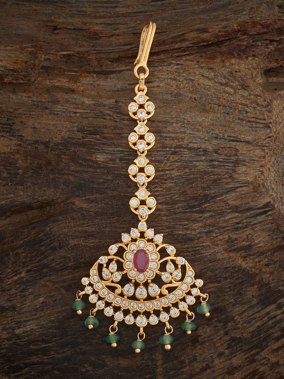 Kushal's Fashion Jewellery Gold-Plated Artificial Stones and Beads Studded Maang Tikka
Kushal's Fashion Jewellery Gold-Plated Artificial Stones and Beads Studded Maang Tikka
