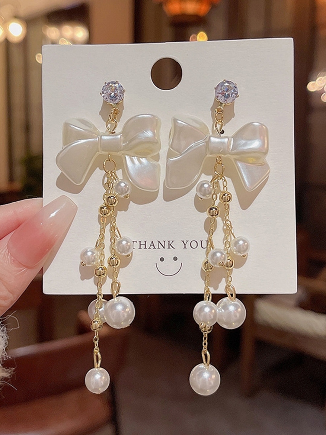 DESTINY JEWELS Gold-Plated Butterfly Stone Studded & Beaded Korean Acrylic Drop Earrings
DESTINY JEWELS Gold-Plated Butterfly Stone Studded & Beaded Korean Acrylic Drop Earrings