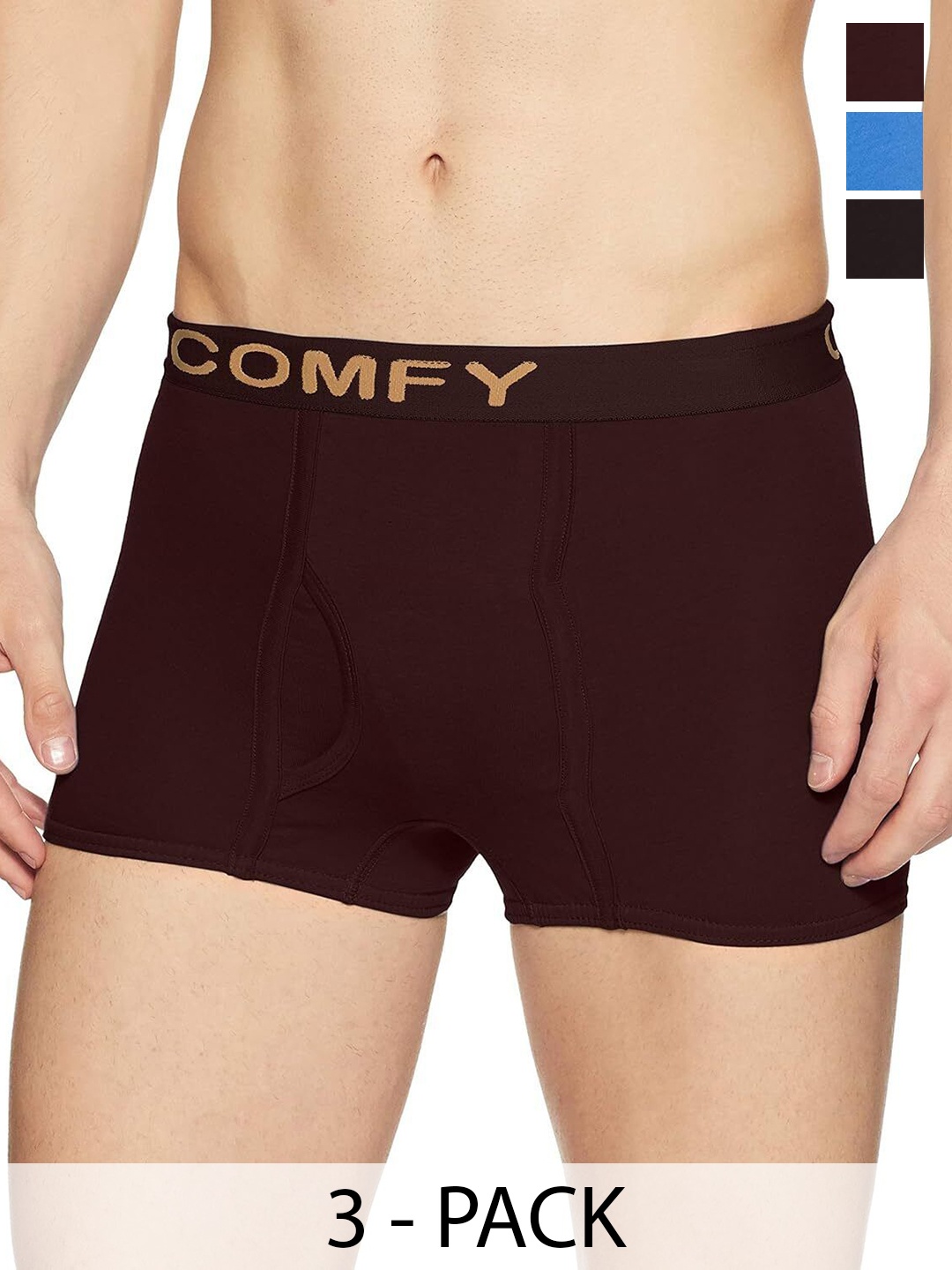AMUL COMFY Men Pack Of 2 Assorted Pure Cotton Trunks - Comfy-Plain-Mini-Trunk-OE-2-90, Blue
AMUL COMFY Men Pack Of 2 Assorted Pure Cotton Trunks - Comfy-Plain-Mini-Trunk-OE-2-90, Blue