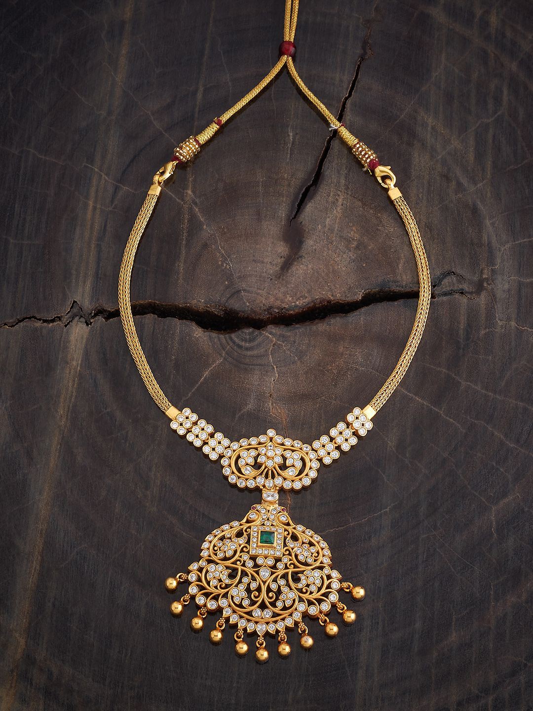 Kushal's Fashion Jewellery 92.5 Pure Silver Gold-Plated Stone Studded & Beaded Necklace
Kushal's Fashion Jewellery 92.5 Pure Silver Gold-Plated Stone Studded & Beaded Necklace