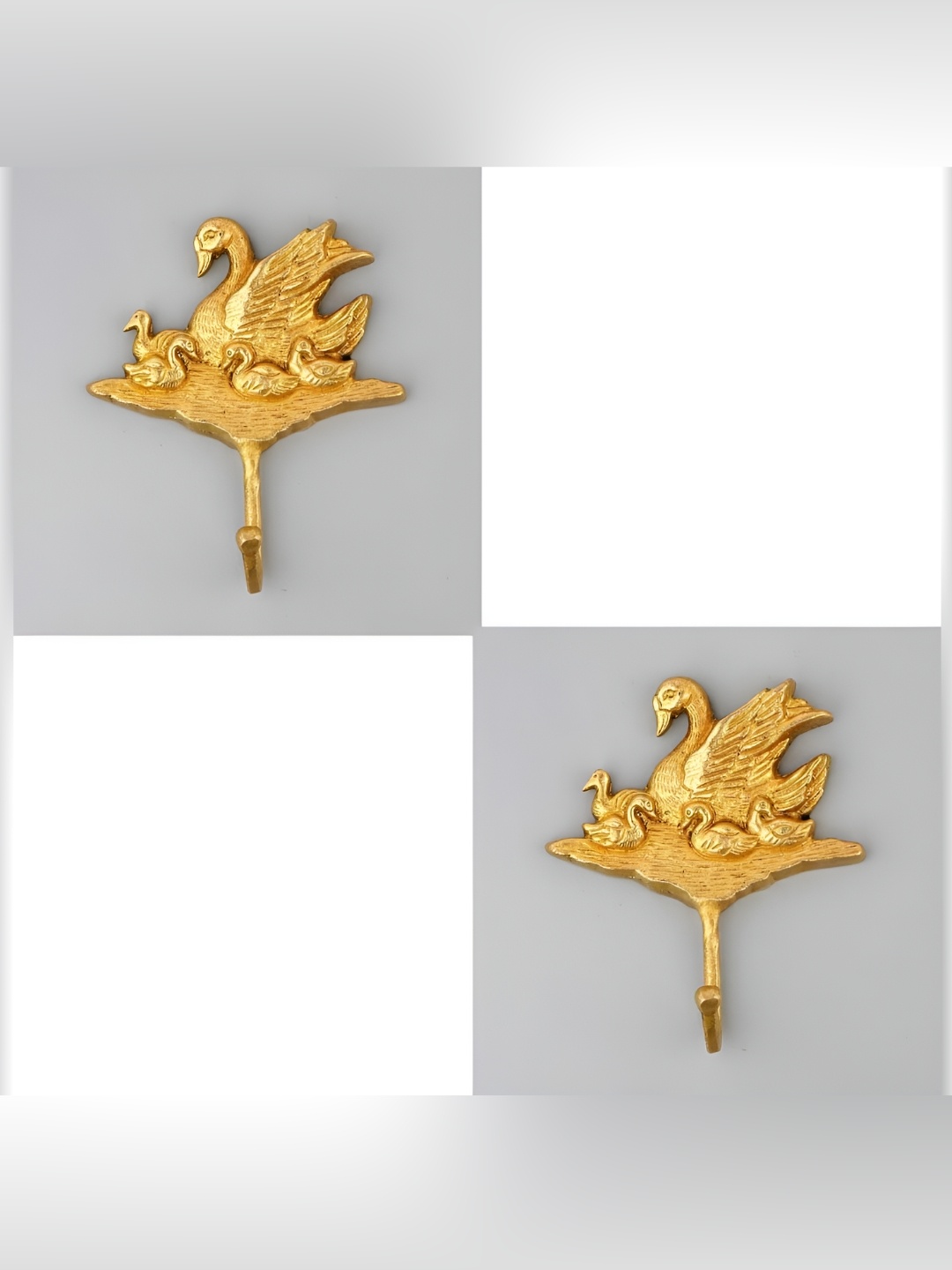 IndianShelf Gold-Toned 2 Pieces Brass Duck Ducklings Clothes Hanger for Wall Key Hooks
IndianShelf Gold-Toned 2 Pieces Brass Duck Ducklings Clothes Hanger for Wall Key Hooks