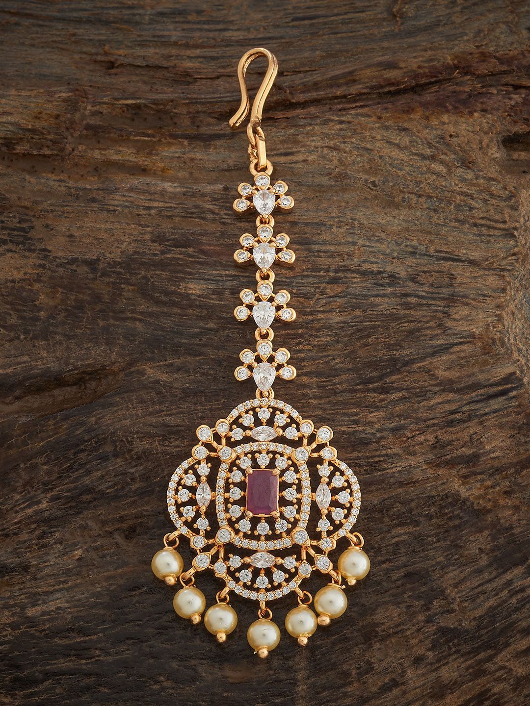 Kushal's Fashion Jewellery Gold-Plated Artificial Stones and Beads Studded Maang Tikka
Kushal's Fashion Jewellery Gold-Plated Artificial Stones and Beads Studded Maang Tikka