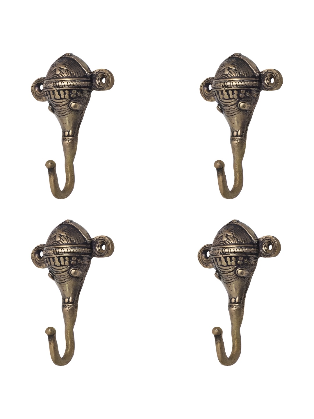 IndianShelf Bronze Toned 4 Pieces Brass Ganesha Clothes Hanger for Wall Hooks for Kitchen
IndianShelf Bronze Toned 4 Pieces Brass Ganesha Clothes Hanger for Wall Hooks for Kitchen