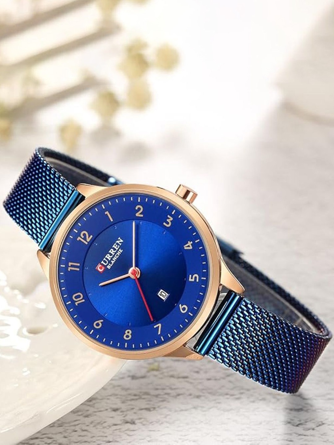Curren Women Dial & Stainless Steel Wrap Around Straps Analogue Watch BLUE-WATCH-WOMEN
Curren Women Dial & Stainless Steel Wrap Around Straps Analogue Watch BLUE-WATCH-WOMEN