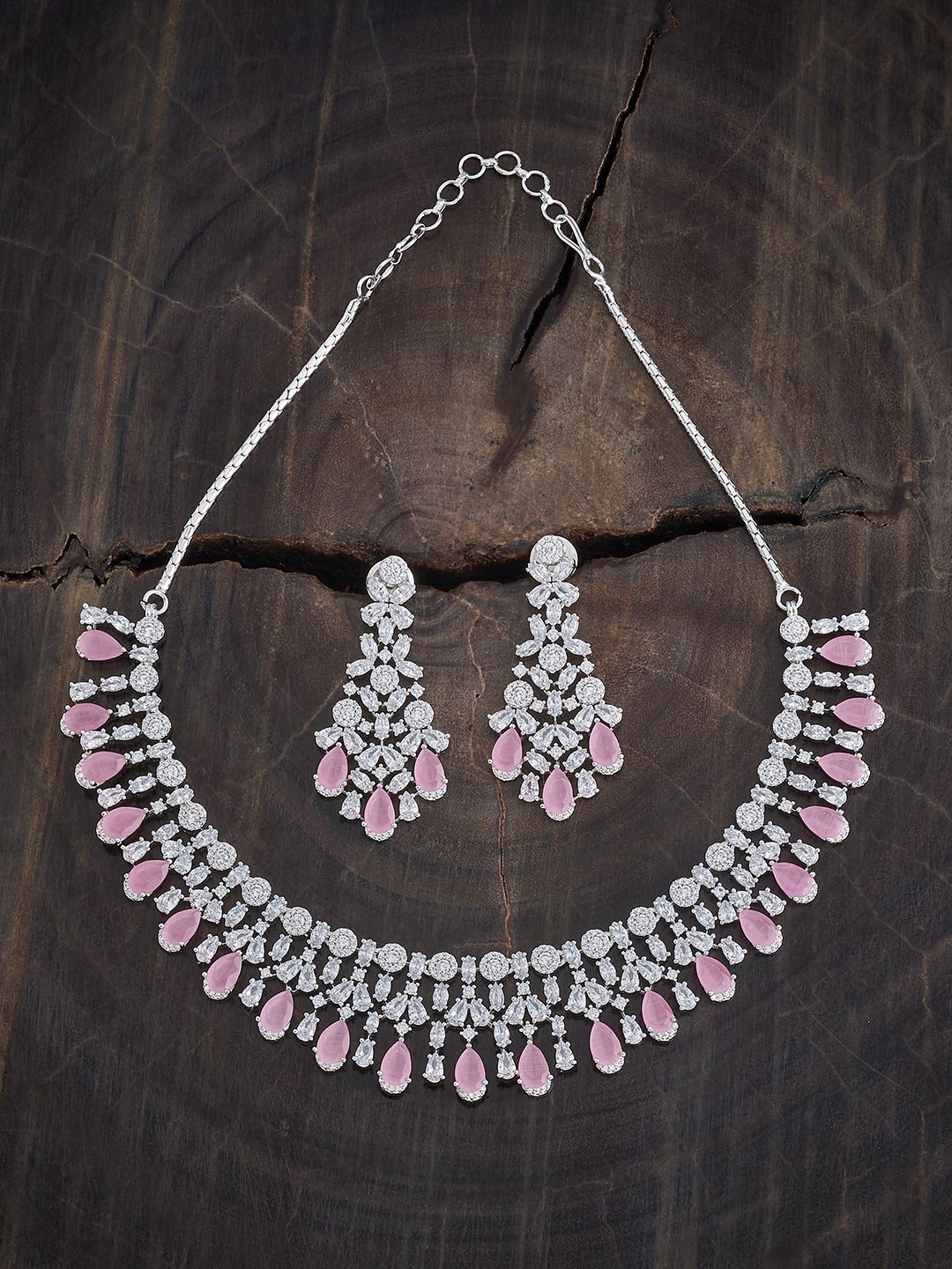 Kushal's Fashion Jewellery Rhodium Plated Cubic Zirconia Studded Jewellery Set, Silver
Kushal's Fashion Jewellery Rhodium Plated Cubic Zirconia Studded Jewellery Set, Silver