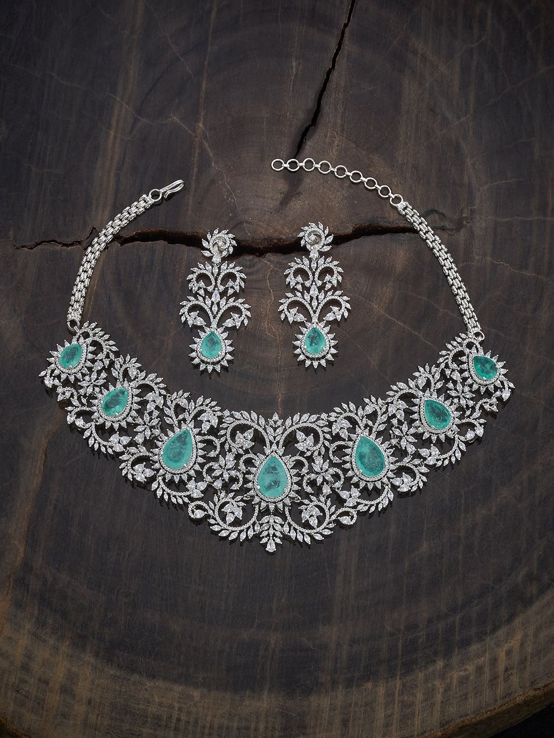 Kushal's Fashion Jewellery Rhodium Plated Cubic Zirconia Studded Jewellery Set, Silver
Kushal's Fashion Jewellery Rhodium Plated Cubic Zirconia Studded Jewellery Set, Silver