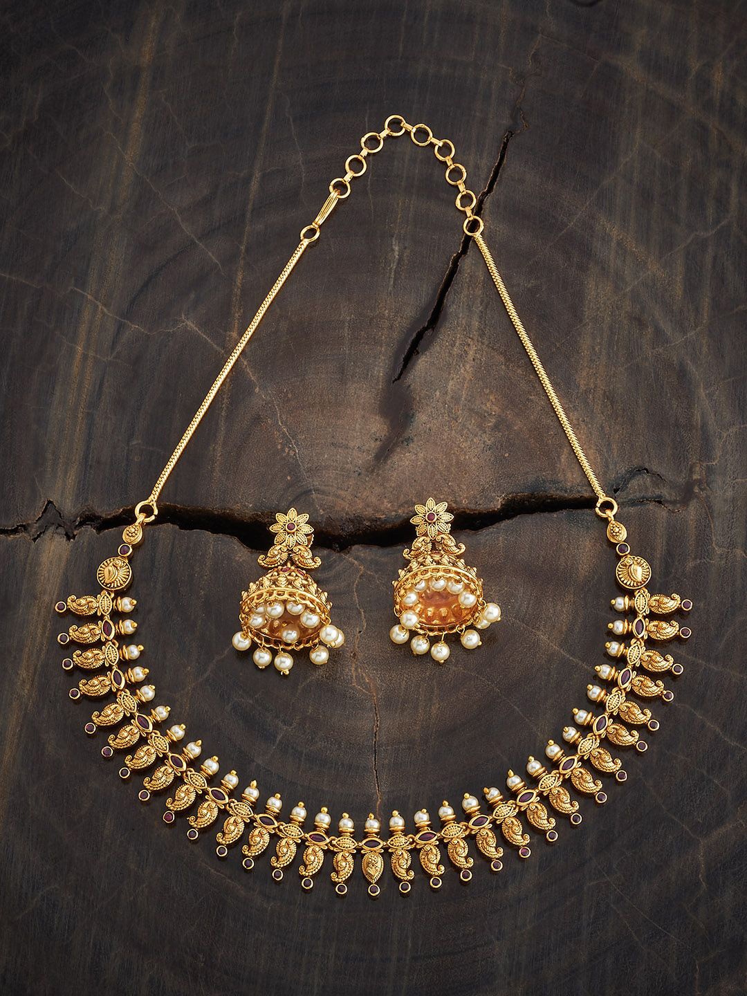Kushal's Fashion Jewellery Gold-Plated Artificial Stone-Studded & Beaded Jewellery Set
Kushal's Fashion Jewellery Gold-Plated Artificial Stone-Studded & Beaded Jewellery Set