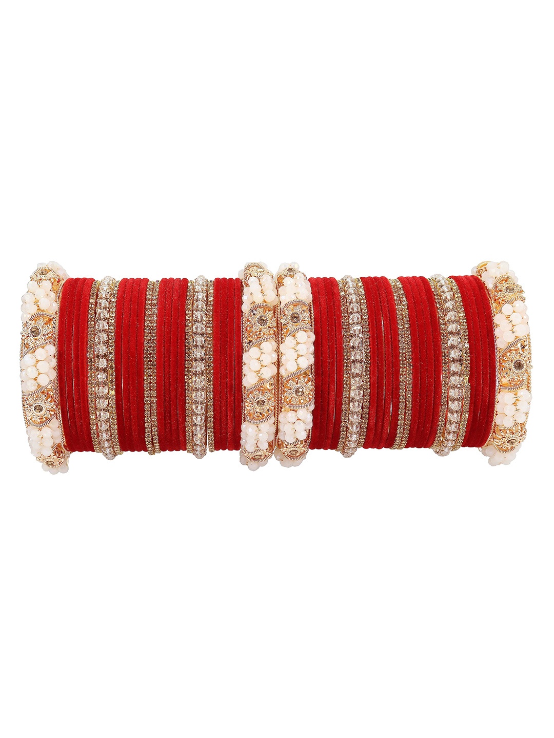 ZULKA Set of 70 Traditional Metal Bangles Traditional Bridal Chuda with Pearls, Navy blue
ZULKA Set of 70 Traditional Metal Bangles Traditional Bridal Chuda with Pearls, Navy blue