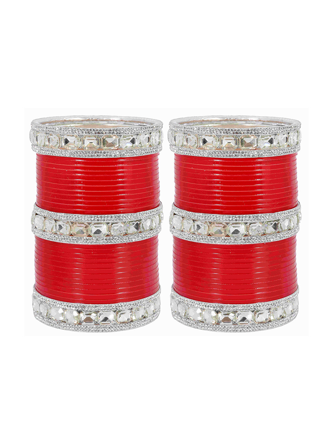 ZULKA Set of 70 Traditional Metal Bangles Traditional Bridal Chuda with Pearls, Grey
ZULKA Set of 70 Traditional Metal Bangles Traditional Bridal Chuda with Pearls, Grey