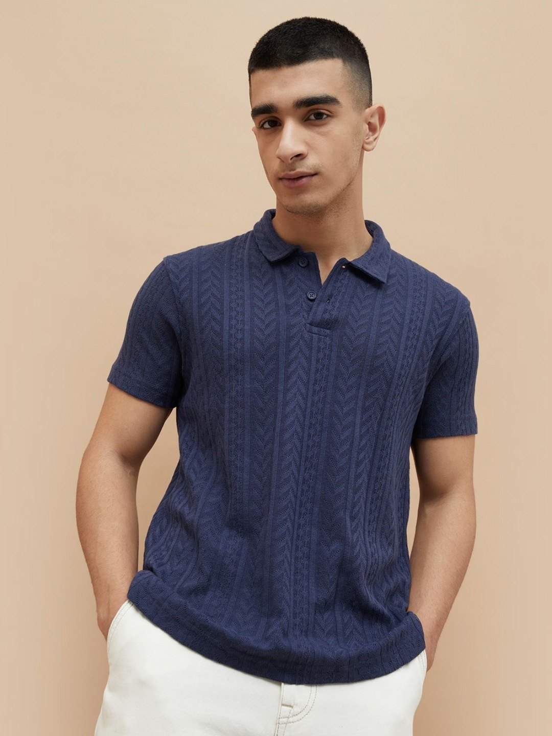 Fame Forever by Lifestyle Men Self Design Polo Collar Cotton Slim Fit T-shirt, Navy blue
Fame Forever by Lifestyle Men Self Design Polo Collar Cotton Slim Fit T-shirt, Navy blue