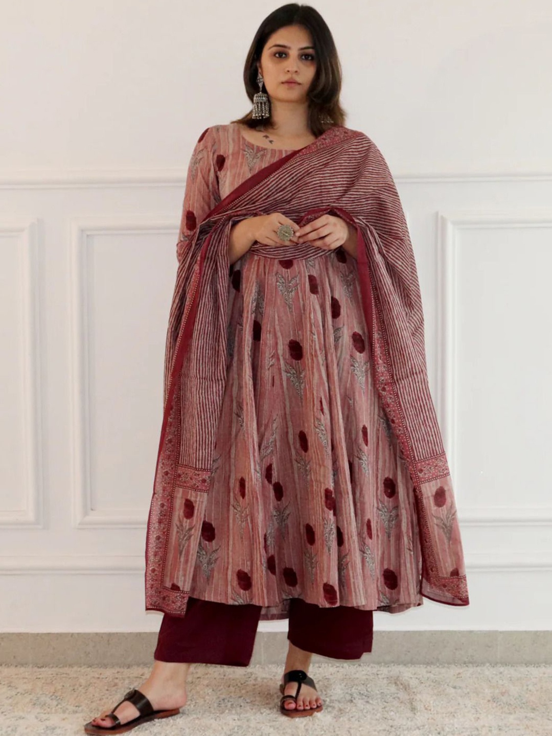 Anni Designer Women Ethnic Motifs Printed Regular Kurta with Palazzos & With Dupatta, Maroon
Anni Designer Women Ethnic Motifs Printed Regular Kurta with Palazzos & With Dupatta, Maroon
