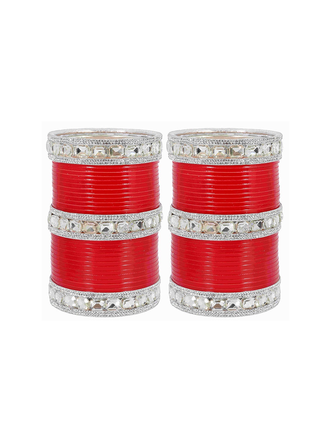 ZULKA Set of 70 Traditional Metal Bangles Traditional Bridal Chuda with Pearls, Grey
ZULKA Set of 70 Traditional Metal Bangles Traditional Bridal Chuda with Pearls, Grey