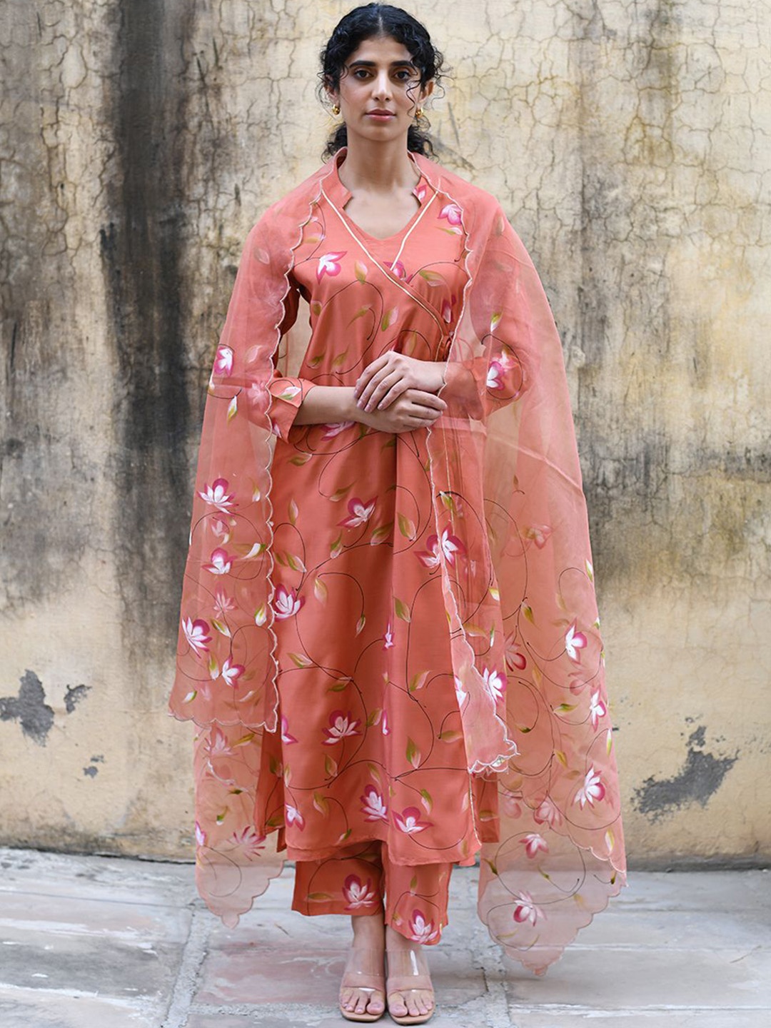 Rangeelo Women Floral Printed Regular Pure Cotton Kurta with Palazzos & With Dupatta, Orange
Rangeelo Women Floral Printed Regular Pure Cotton Kurta with Palazzos & With Dupatta, Orange