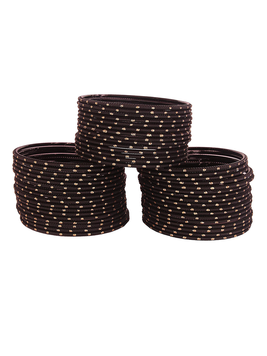 ZULKA Set of 48 Traditional Plain Metal with Polka Dots Bangles, Brown
ZULKA Set of 48 Traditional Plain Metal with Polka Dots Bangles, Brown