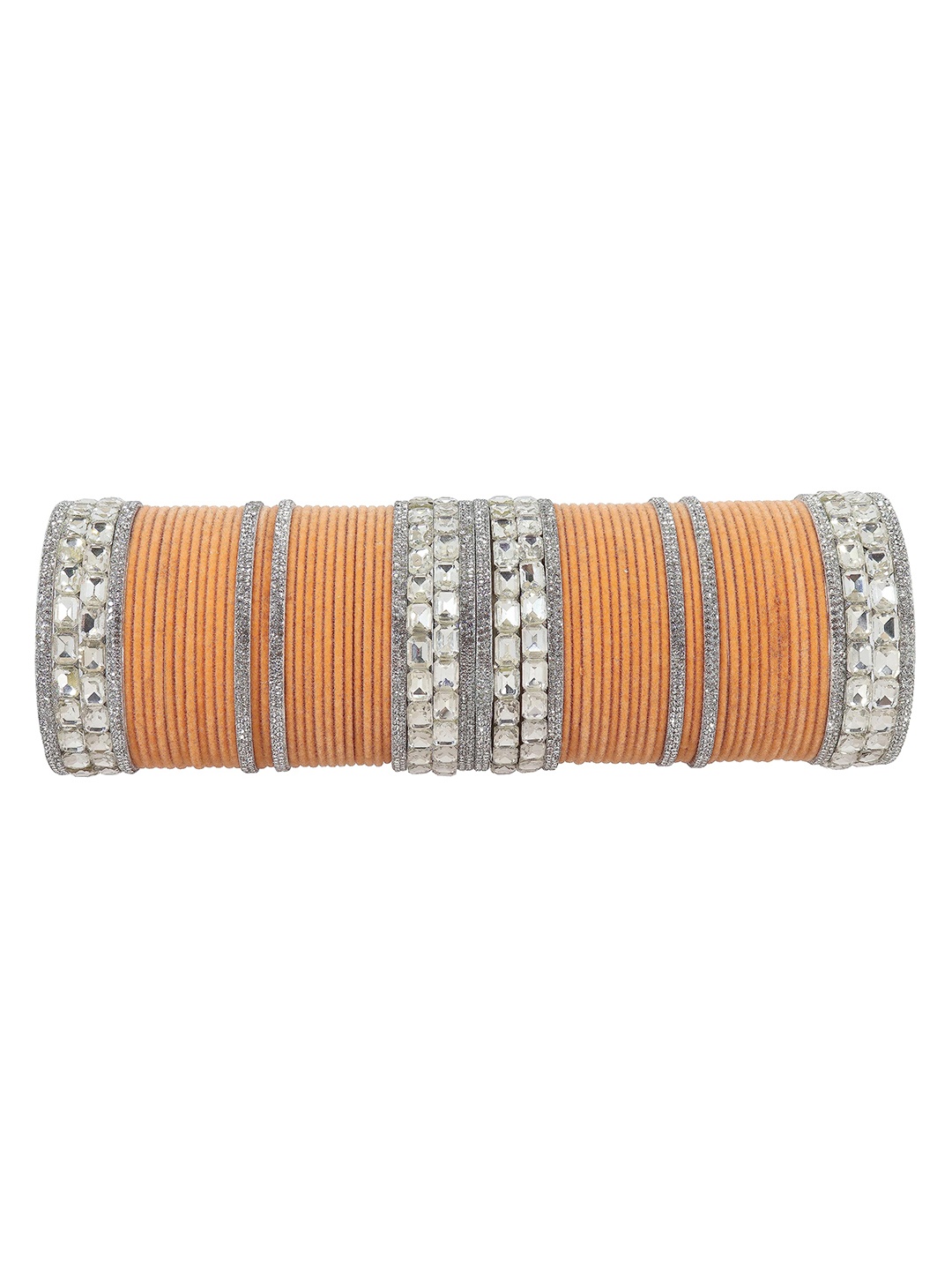 ZULKA Set of 52 Alloy Metal with Zircon Gemstone Pearls & Velvet Studded Bangles, Black
ZULKA Set of 52 Alloy Metal with Zircon Gemstone Pearls & Velvet Studded Bangles, Black