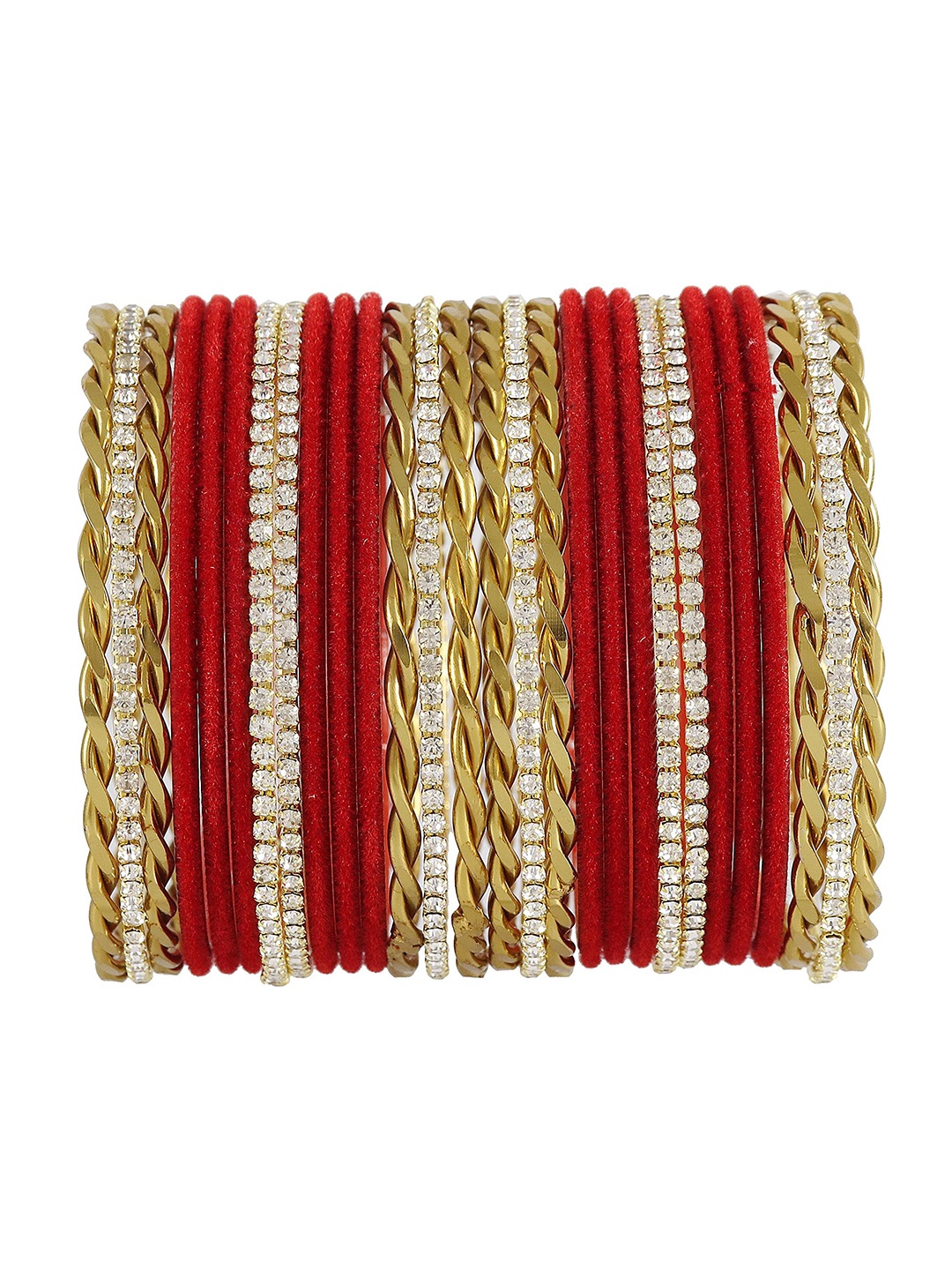 ZULKA Pack of 46 Artificial Stones and Beads Studded Glass and Glossy Finish Bangles, Gold
ZULKA Pack of 46 Artificial Stones and Beads Studded Glass and Glossy Finish Bangles, Gold