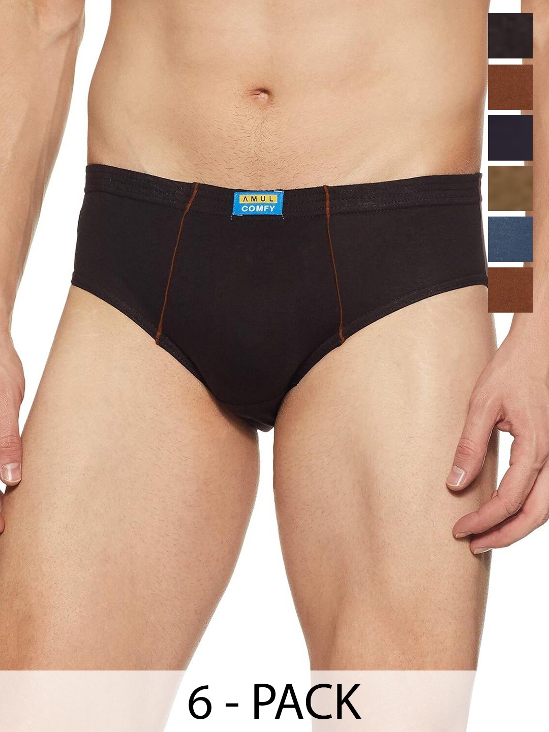 AMUL COMFY Men Pack Of 6 Pure Combed Cotton Basic Briefs Comfy-Brief-IE-6-75, Blue
AMUL COMFY Men Pack Of 6 Pure Combed Cotton Basic Briefs Comfy-Brief-IE-6-75, Blue