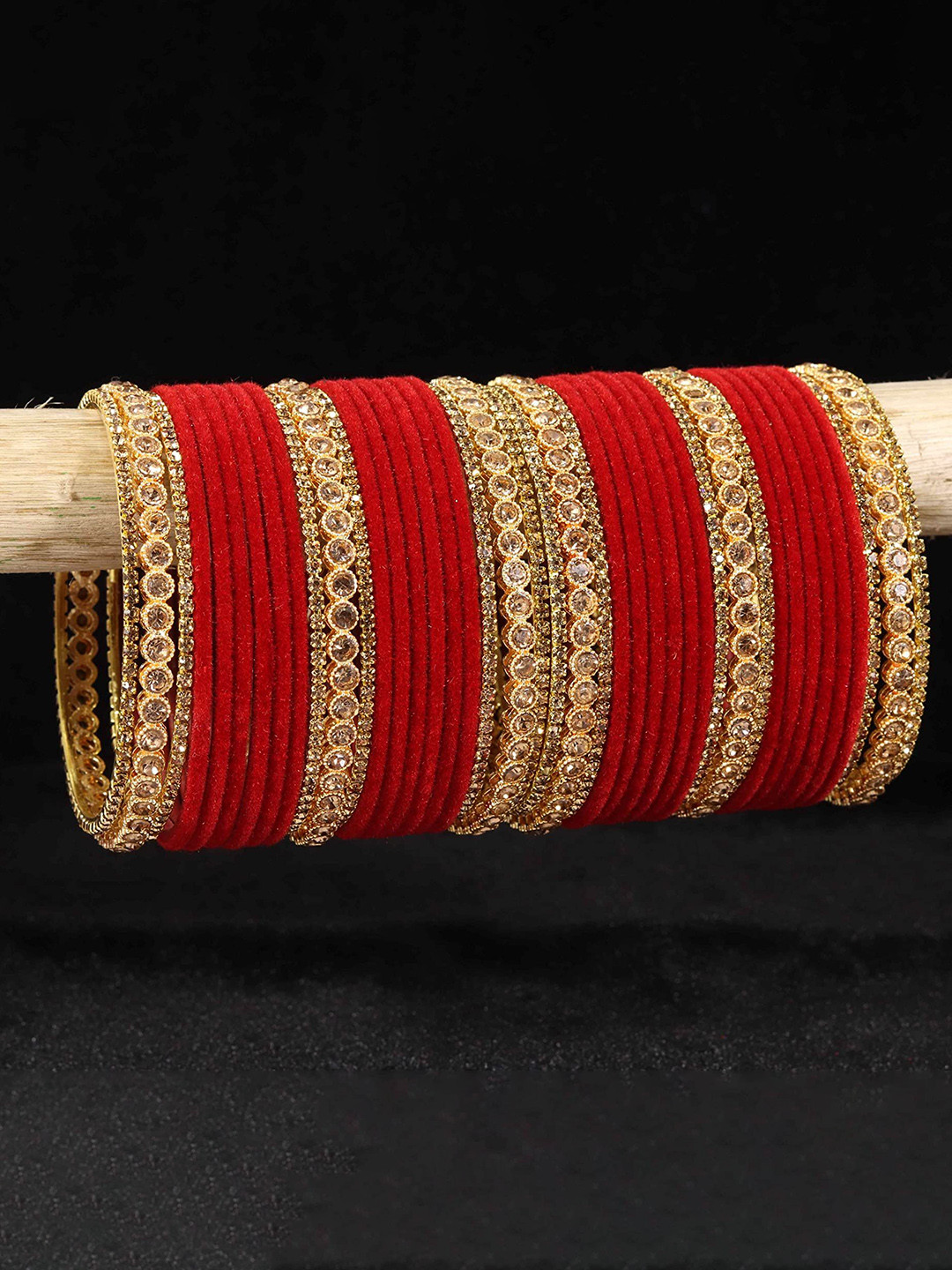 Set Of 42 Non-Precious Zircon Gemstone and Rose Gold Ball Chain Bangles, Maroon
Set Of 42 Non-Precious Zircon Gemstone and Rose Gold Ball Chain Bangles, Maroon