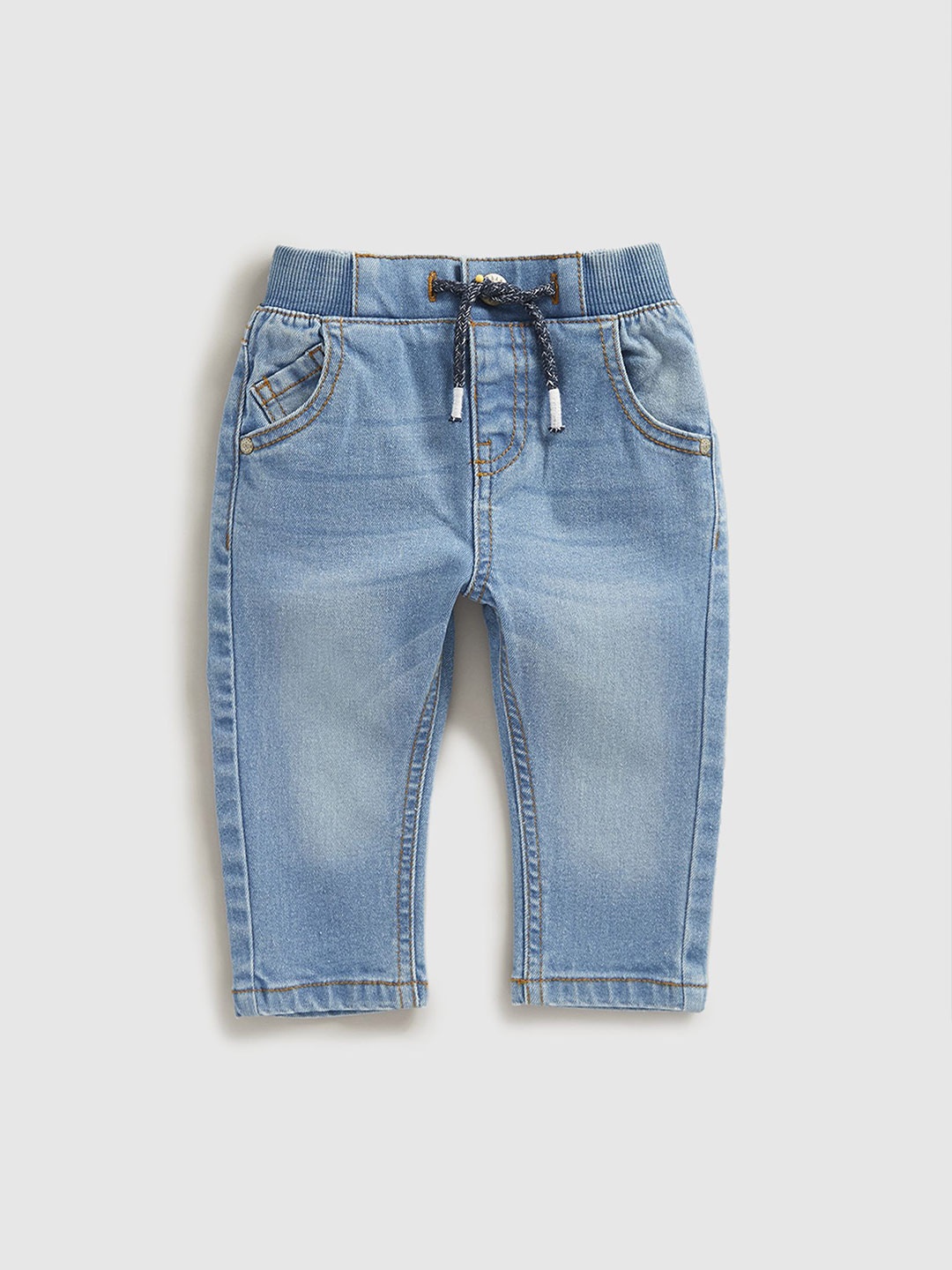 mothercare Boys Cotton Mid-Rise Regular Fit Clean Look Light Fade Stretchable Jeans, Blue
mothercare Boys Cotton Mid-Rise Regular Fit Clean Look Light Fade Stretchable Jeans, Blue