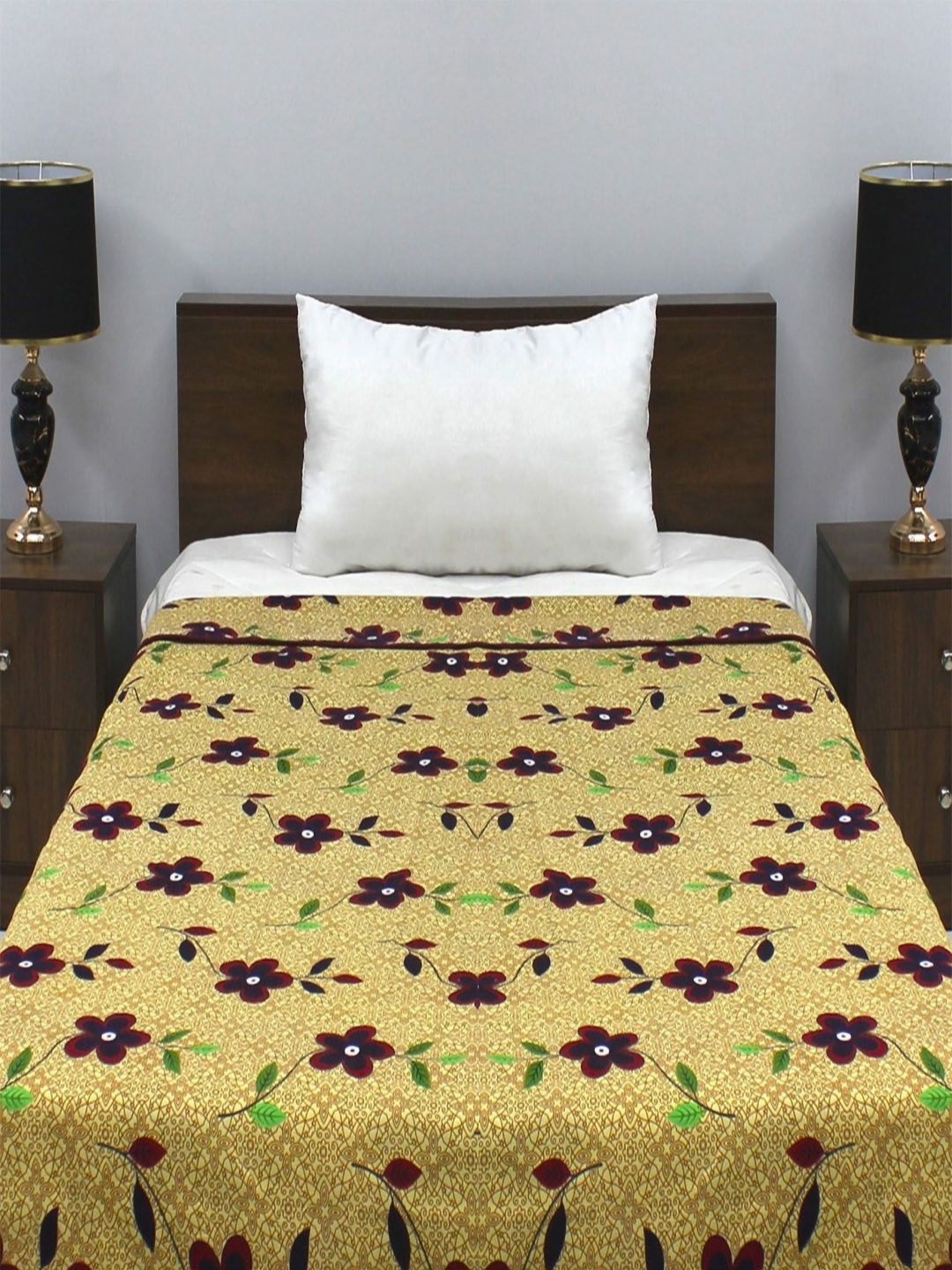 Steve & Anderson Beige & Red Floral Mild Winter 320 GSM Single Bed Reversible Dohar
Steve & Anderson Beige & Red Floral Mild Winter 320 GSM Single Bed Reversible Dohar