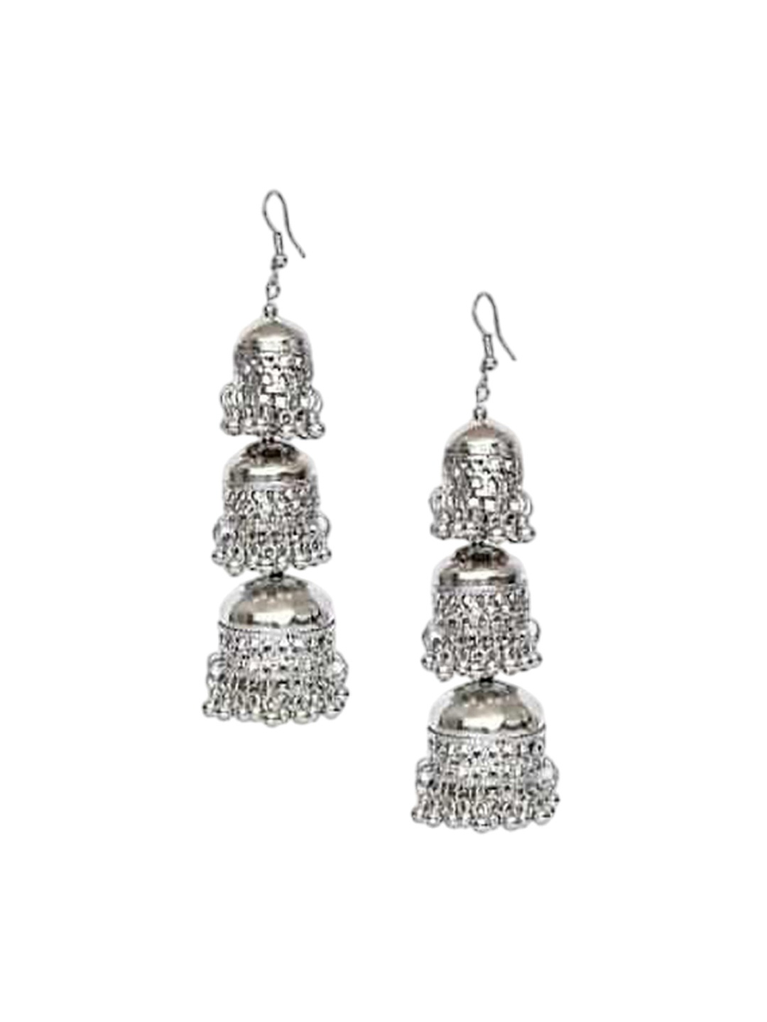 JMBW INTERNATIONAL Set Of 4 Silver-Plated Contemporary Beaded Oxidised Drop Earrings
JMBW INTERNATIONAL Set Of 4 Silver-Plated Contemporary Beaded Oxidised Drop Earrings