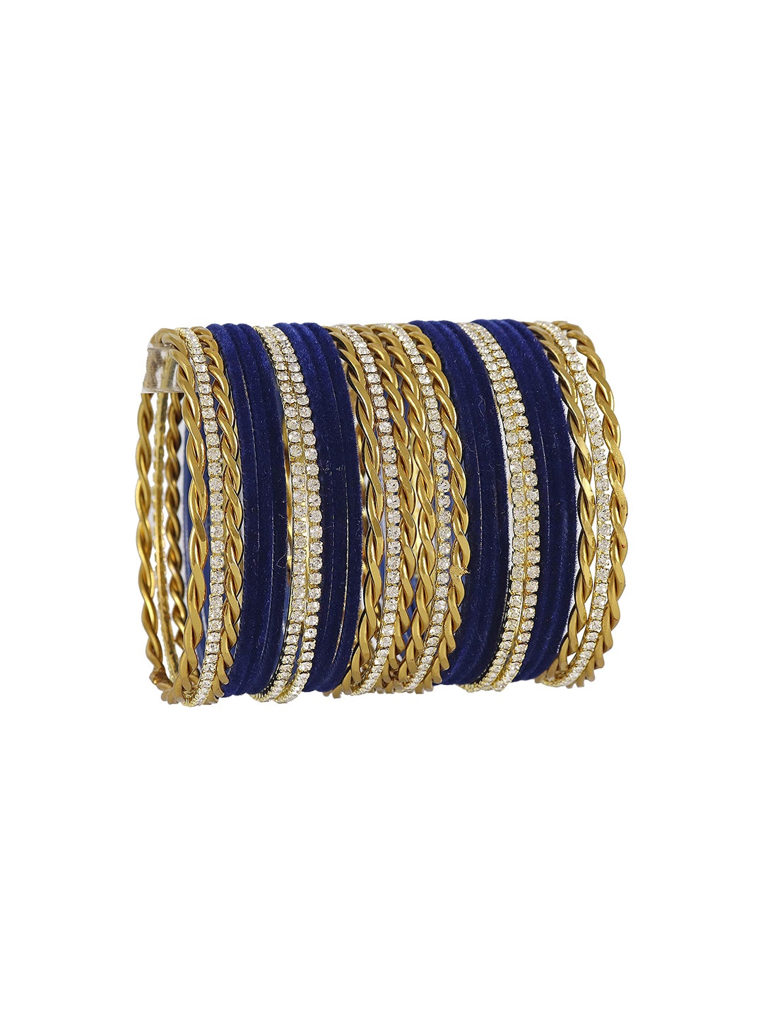 ZULKA Set of 46 Non-Precious Metal with Base Metal Zircon Gemstone and Beads Studded Ball Chain Bangles, Blue
ZULKA Set of 46 Non-Precious Metal with Base Metal Zircon Gemstone and Beads Studded Ball Chain Bangles, Blue