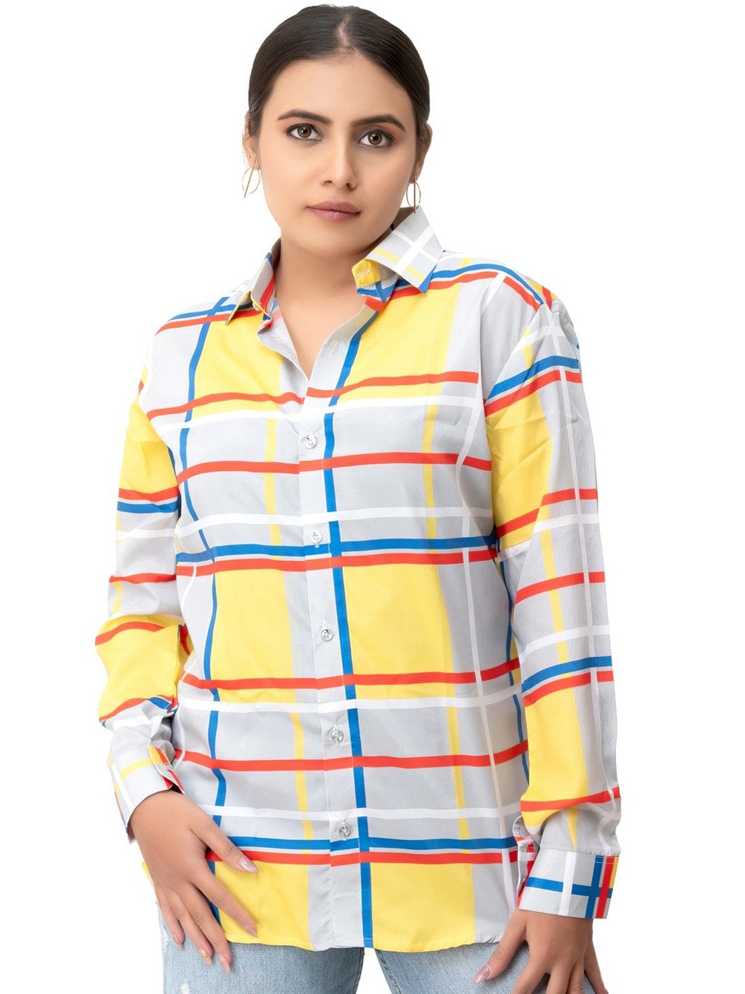 MatterBlue Women Comfort Spread Collar Horizontal Striped Relaxed Fit Casual Shirt, Yellow
MatterBlue Women Comfort Spread Collar Horizontal Striped Relaxed Fit Casual Shirt, Yellow