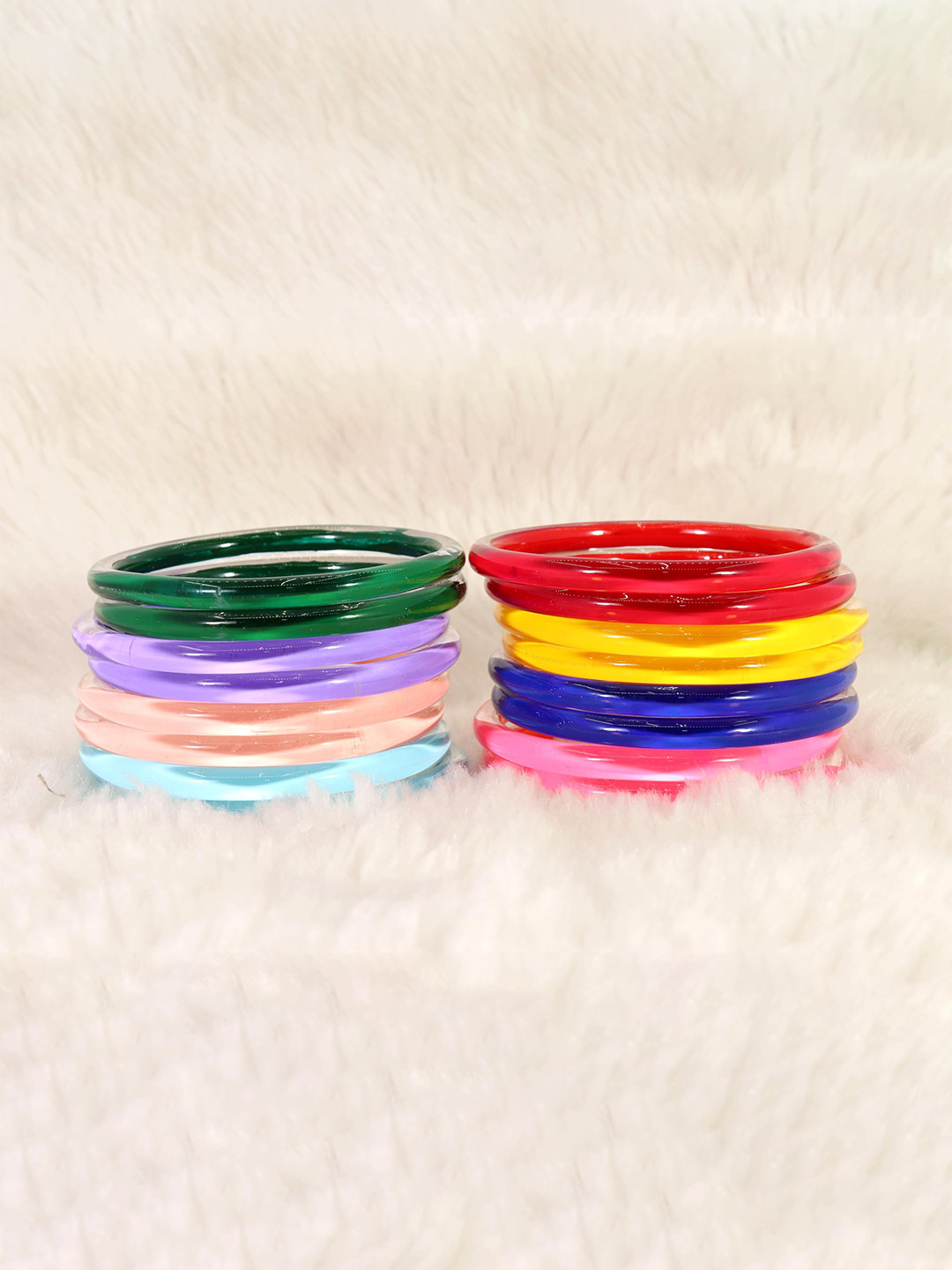 ZULKA Set of 44 Gold Metal Velvet Bangles Chuda with American Diamond & BallChain
ZULKA Set of 44 Gold Metal Velvet Bangles Chuda with American Diamond & BallChain