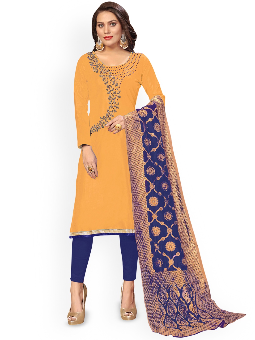 Maroosh Ethnic Motifs Embroidered Beads and Stones Jaam Cotton Unstitched Dress Material, Yellow
Maroosh Ethnic Motifs Embroidered Beads and Stones Jaam Cotton Unstitched Dress Material, Yellow