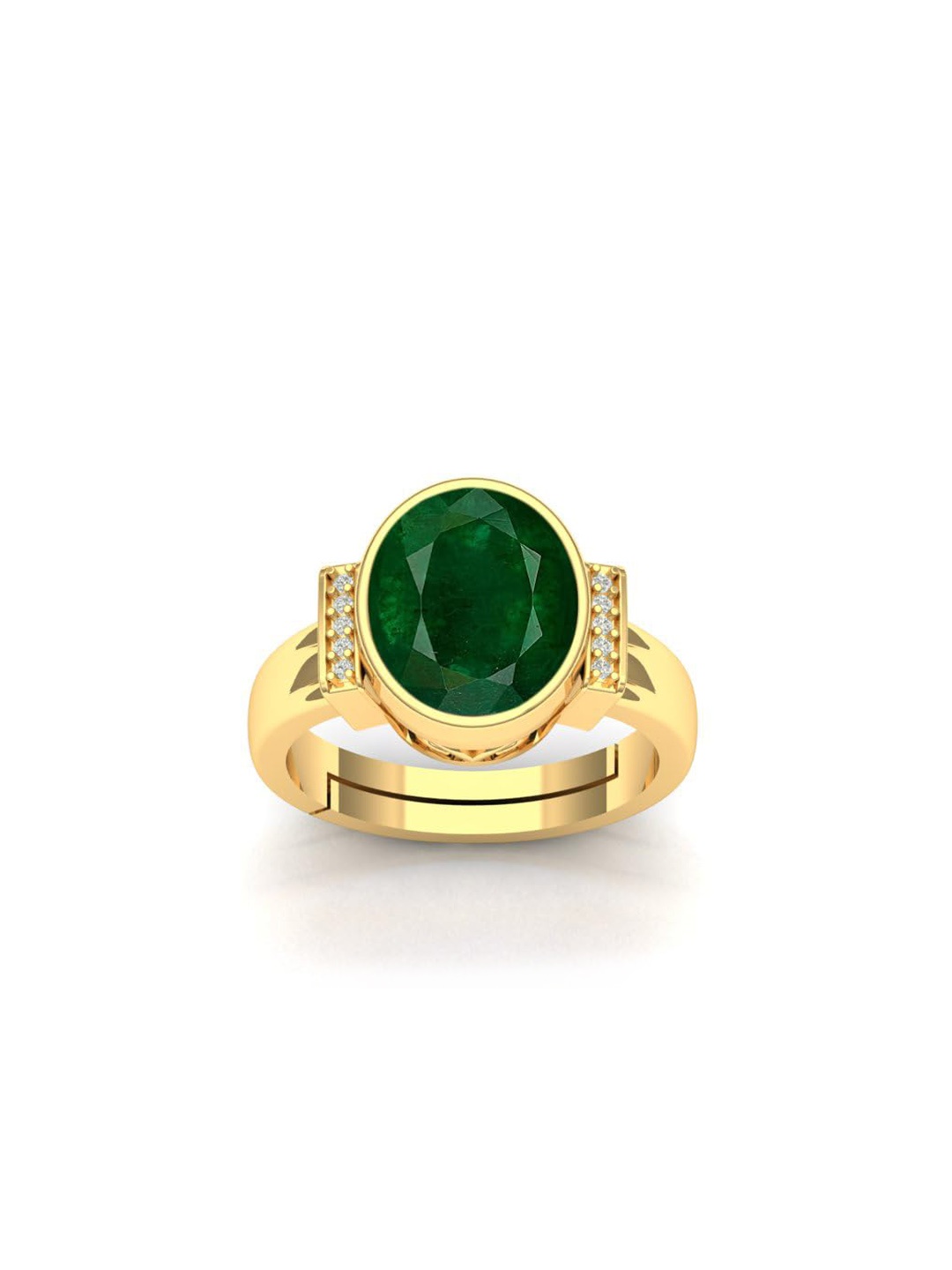 LMDPRAJAPATIS Unisex 8.25 Ratti 7.75 Carat Natural Emerald Zirconia Stone Gold Ring For Women, Green
LMDPRAJAPATIS Unisex 8.25 Ratti 7.75 Carat Natural Emerald Zirconia Stone Gold Ring For Women, Green