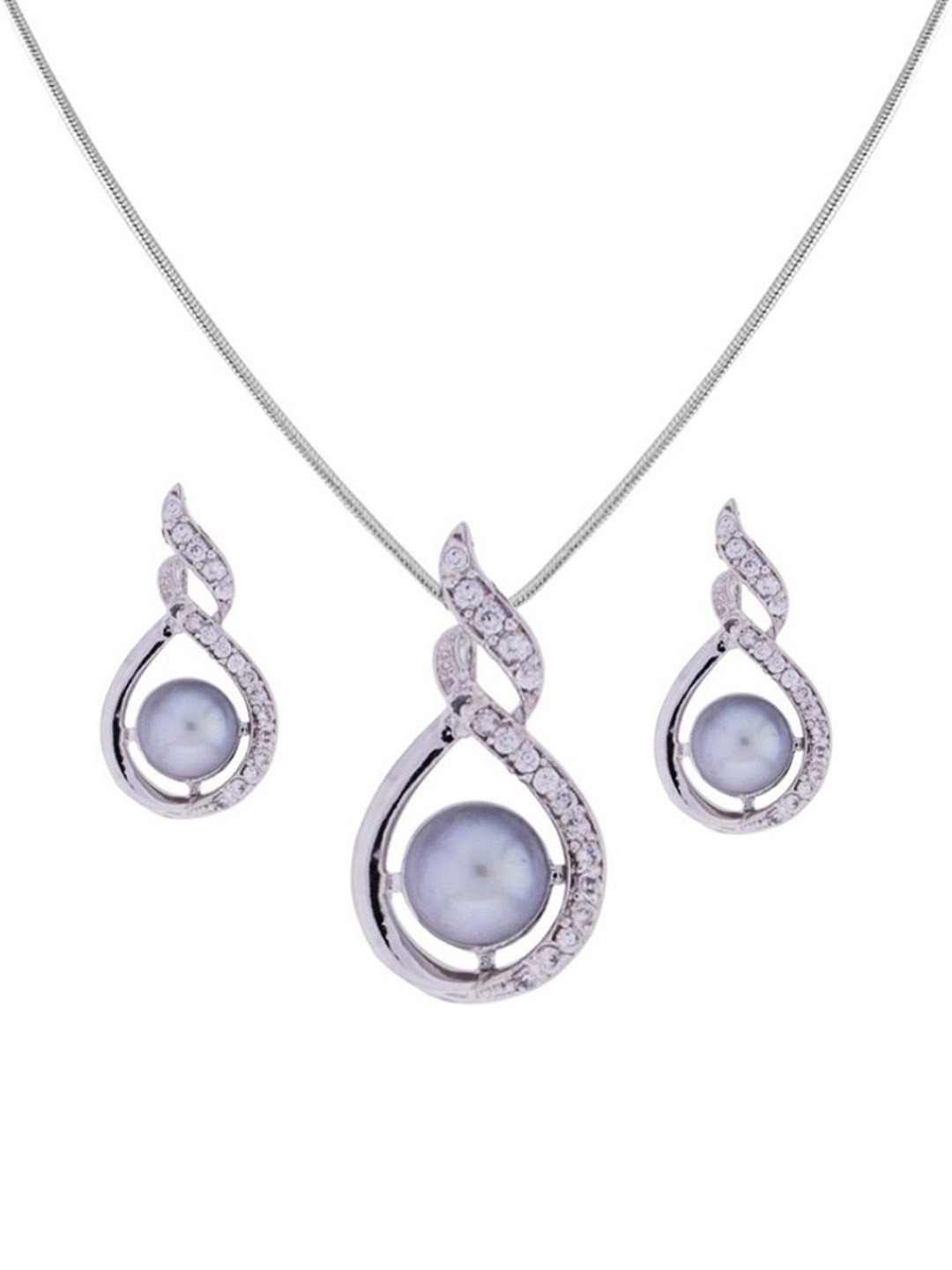 Sri Jagdamba Pearls Dealer Silver Plated Pearls Studded & Beaded Jewellery Set, Gold
Sri Jagdamba Pearls Dealer Silver Plated Pearls Studded & Beaded Jewellery Set, Gold
