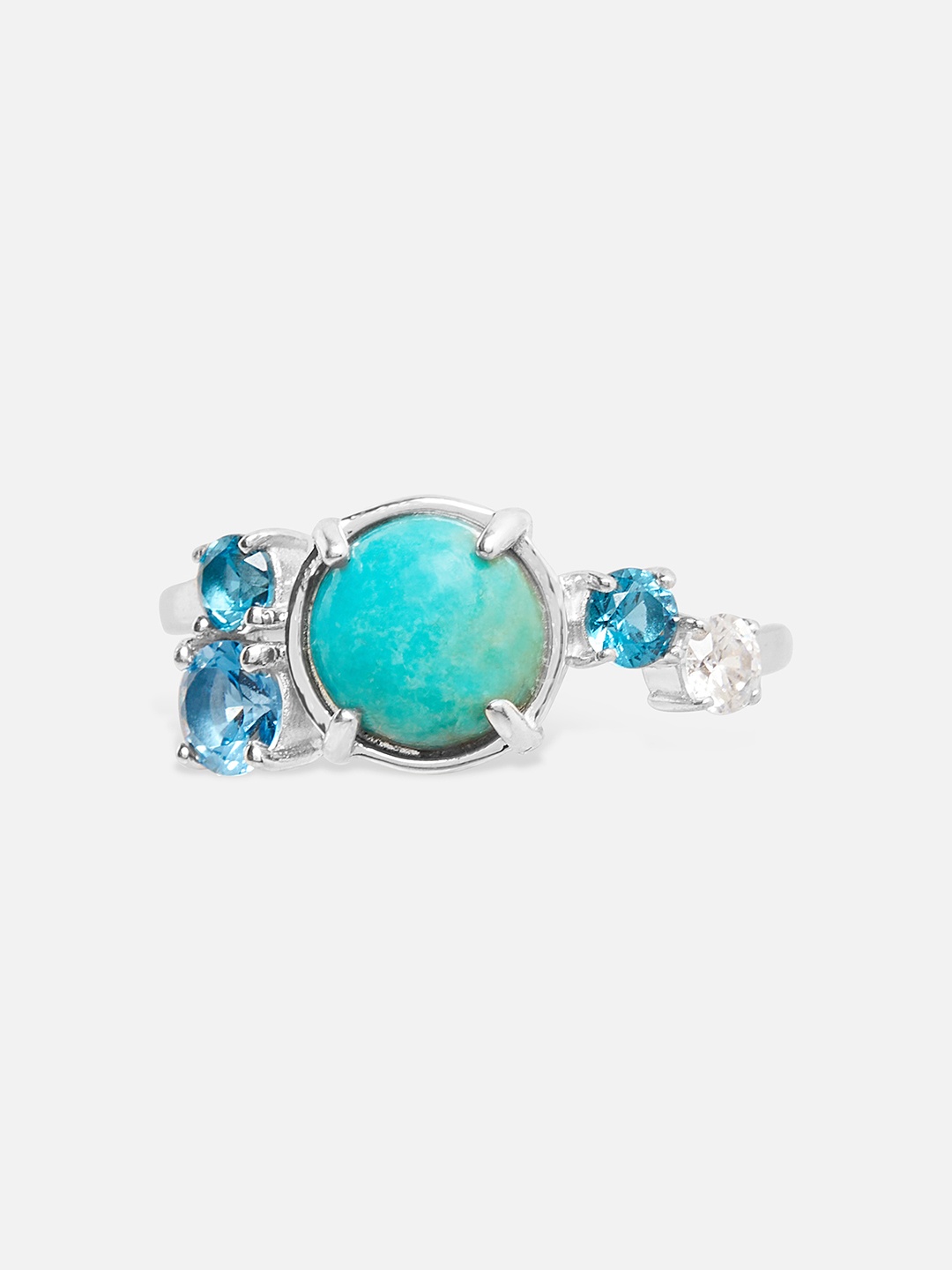 Mia by Tanishq Sea Sparkle 925 Sterling Silver-Plated Cubic Zirconia Stone Studded Ring
Mia by Tanishq Sea Sparkle 925 Sterling Silver-Plated Cubic Zirconia Stone Studded Ring