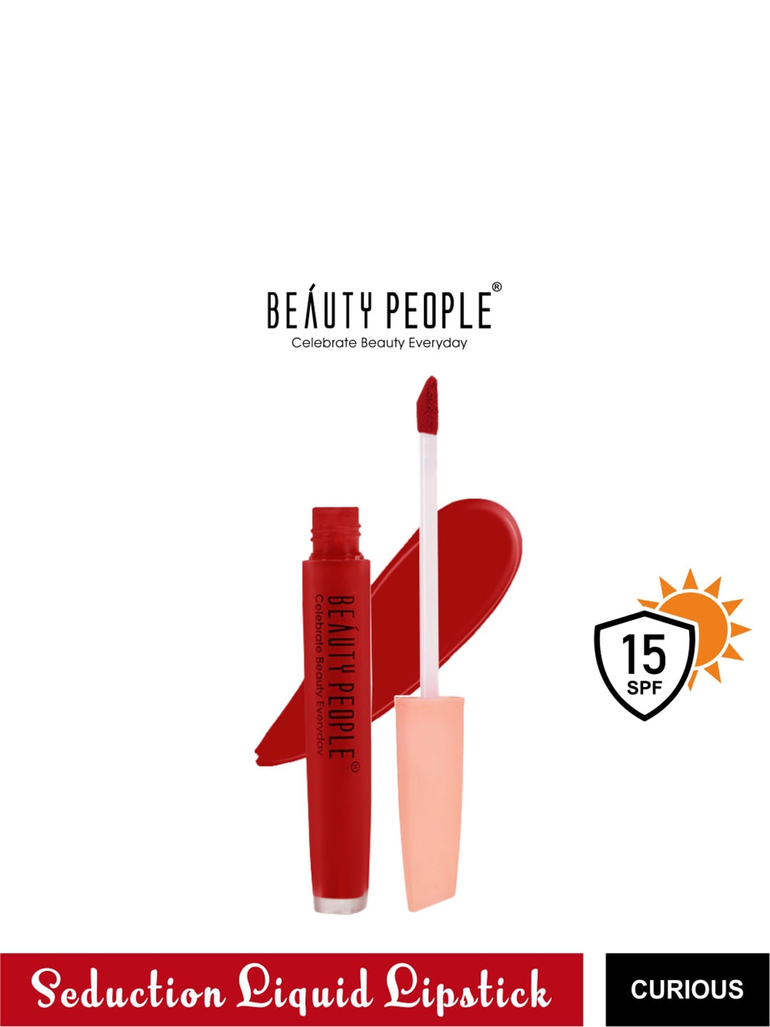 Beauty People Seduction SPF15 Matte Long Lasting Liquid Lipstick 4 ml - Curious, Red
Beauty People Seduction SPF15 Matte Long Lasting Liquid Lipstick 4 ml - Curious, Red