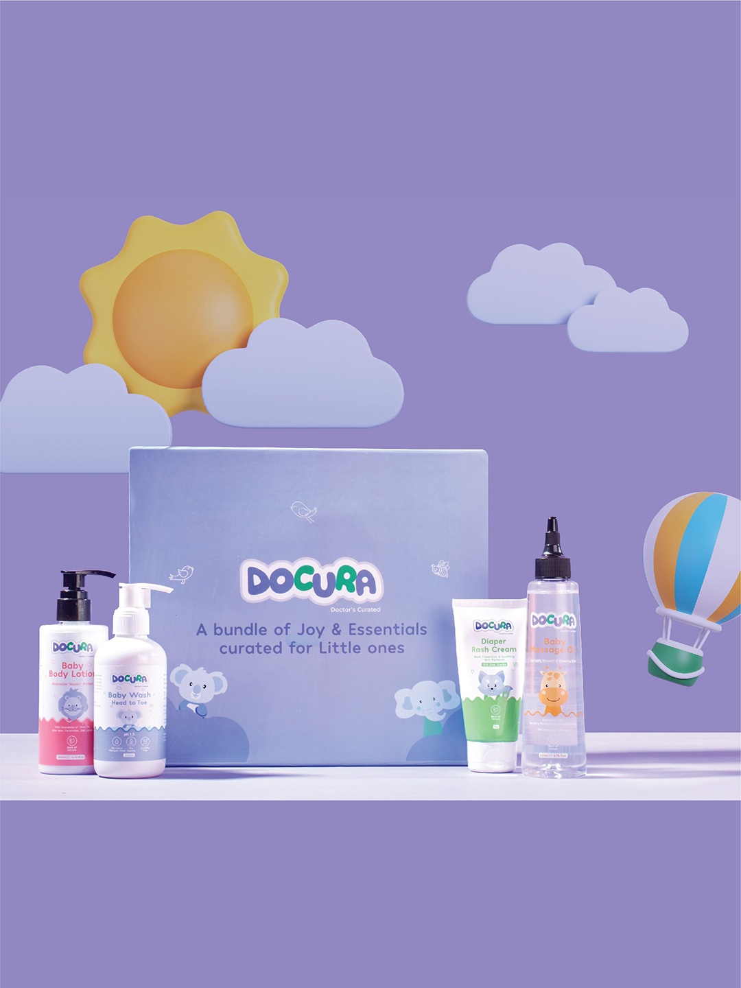DOCURA Set Of 4 Baby Body Lotion, Baby Wash, Diaper Rash Cream & Baby Massage Oil, Purple
DOCURA Set Of 4 Baby Body Lotion, Baby Wash, Diaper Rash Cream & Baby Massage Oil, Purple