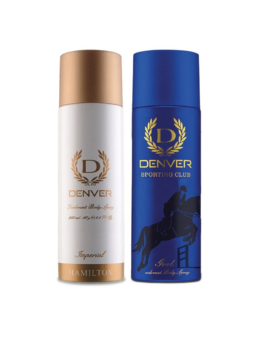 Denver Men Set of Hamilton Imperial & Sporting Club Goal Deodorant Body Sprays -200ml each, White
Denver Men Set of Hamilton Imperial & Sporting Club Goal Deodorant Body Sprays -200ml each, White