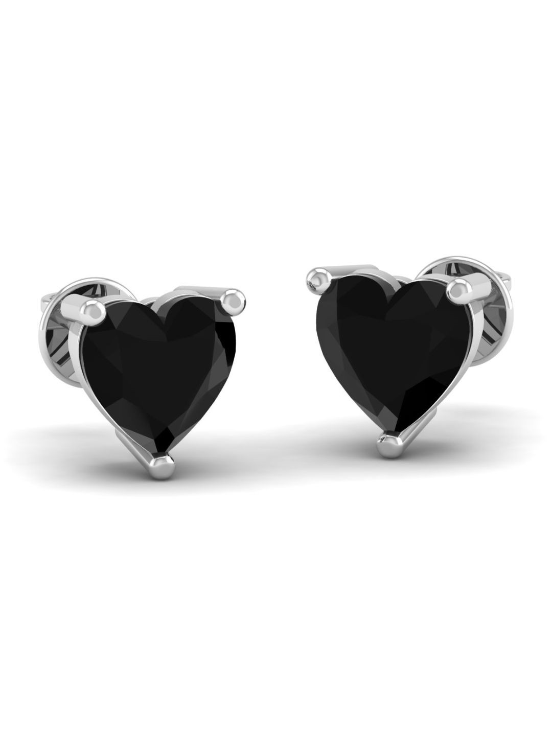 AKSHAT SAPPHIRE 92.5 Sterling Silver Rhodium-Plated Heart Shaped Cubic Zirconia Studs, Black
AKSHAT SAPPHIRE 92.5 Sterling Silver Rhodium-Plated Heart Shaped Cubic Zirconia Studs, Black