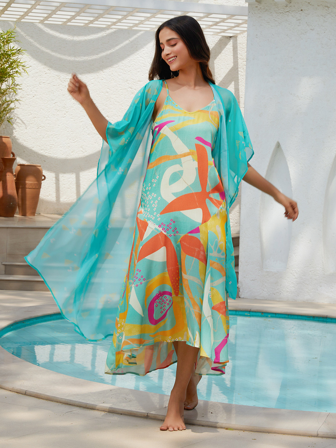 Biba Shoulder Straps Printed A-Line Dress, Green
Biba Shoulder Straps Printed A-Line Dress, Green