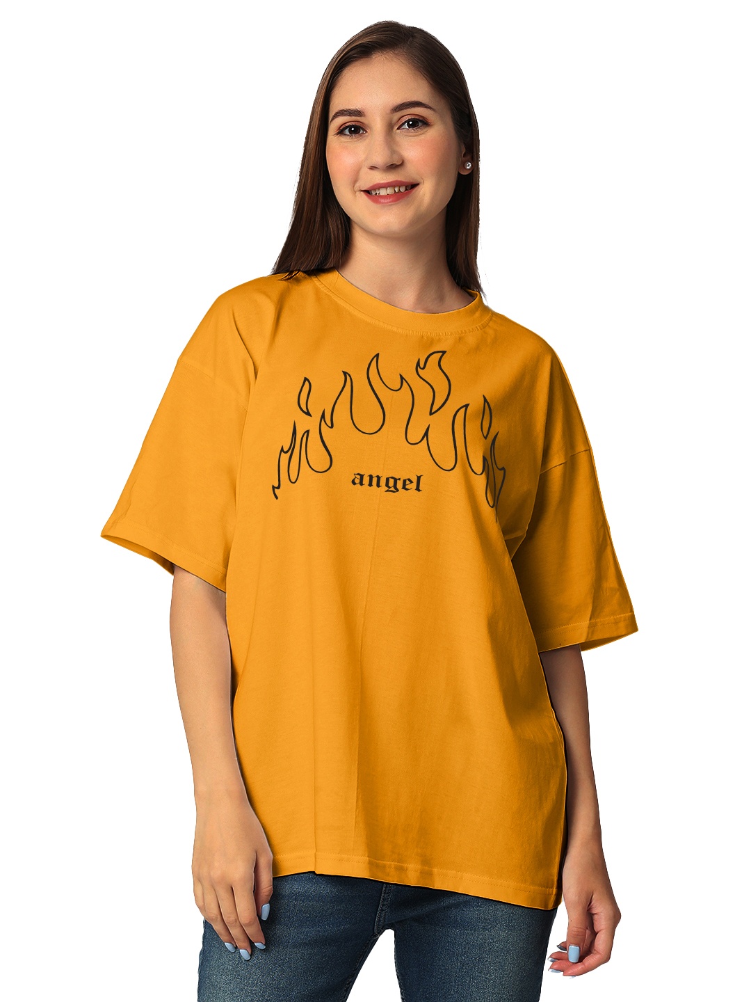 STATUS MANTRA Women Typography Printed Extended Sleeves Bio Finish Applique T-shirt, Yellow
STATUS MANTRA Women Typography Printed Extended Sleeves Bio Finish Applique T-shirt, Yellow