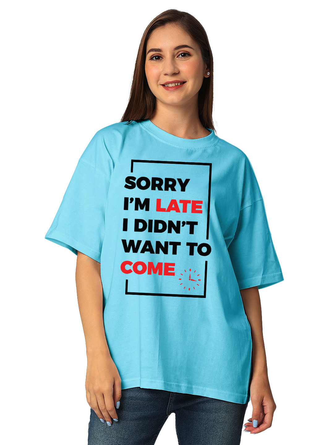 STATUS MANTRA Women Typography Printed Bio Finish Applique T-shirt, Turquoise blue
STATUS MANTRA Women Typography Printed Bio Finish Applique T-shirt, Turquoise blue