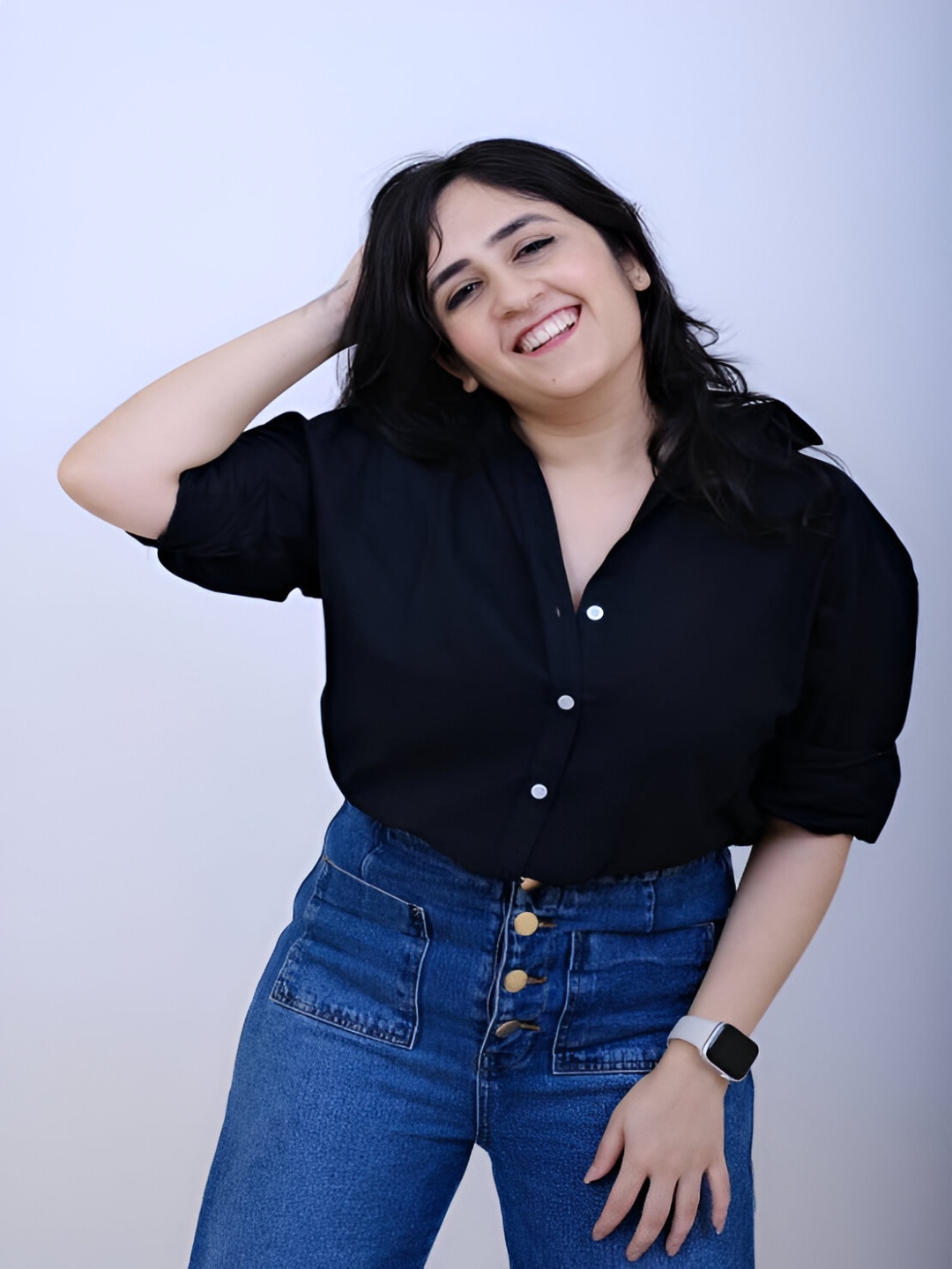 Fab Star Classic Spread Collar Longline Casual Pure Cotton Oversized Shirt, Black
Fab Star Classic Spread Collar Longline Casual Pure Cotton Oversized Shirt, Black