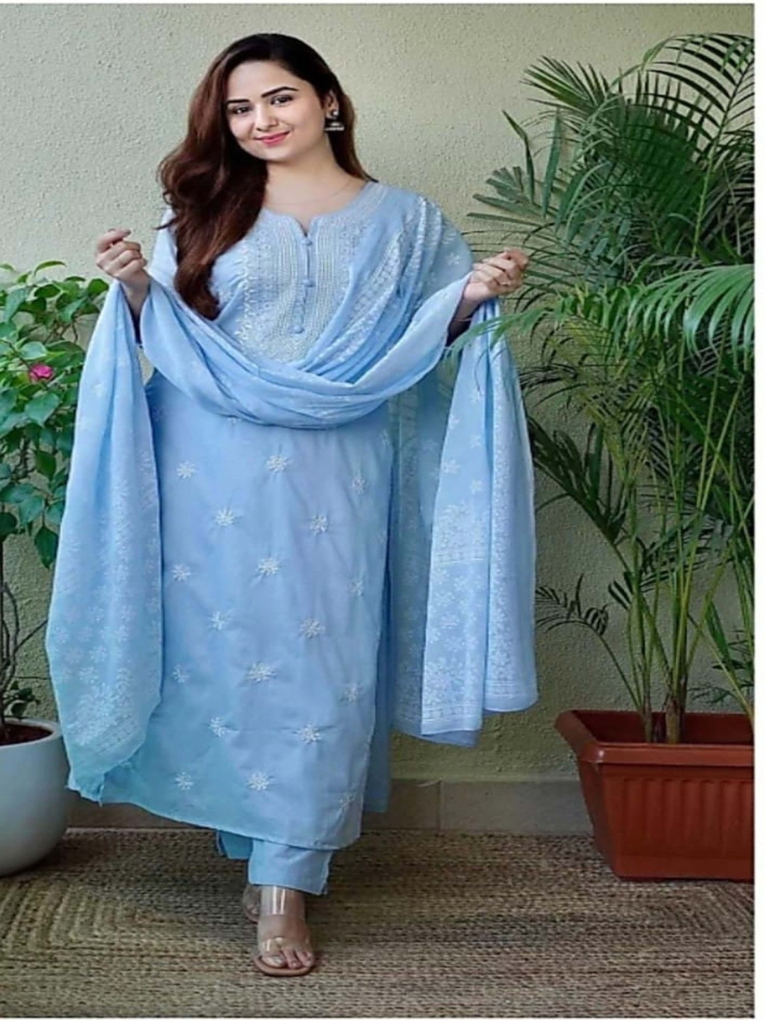 KALINI Women Printed Regular Mirror Work Kurta with Palazzos & With Dupatta, Turquoise blue
KALINI Women Printed Regular Mirror Work Kurta with Palazzos & With Dupatta, Turquoise blue