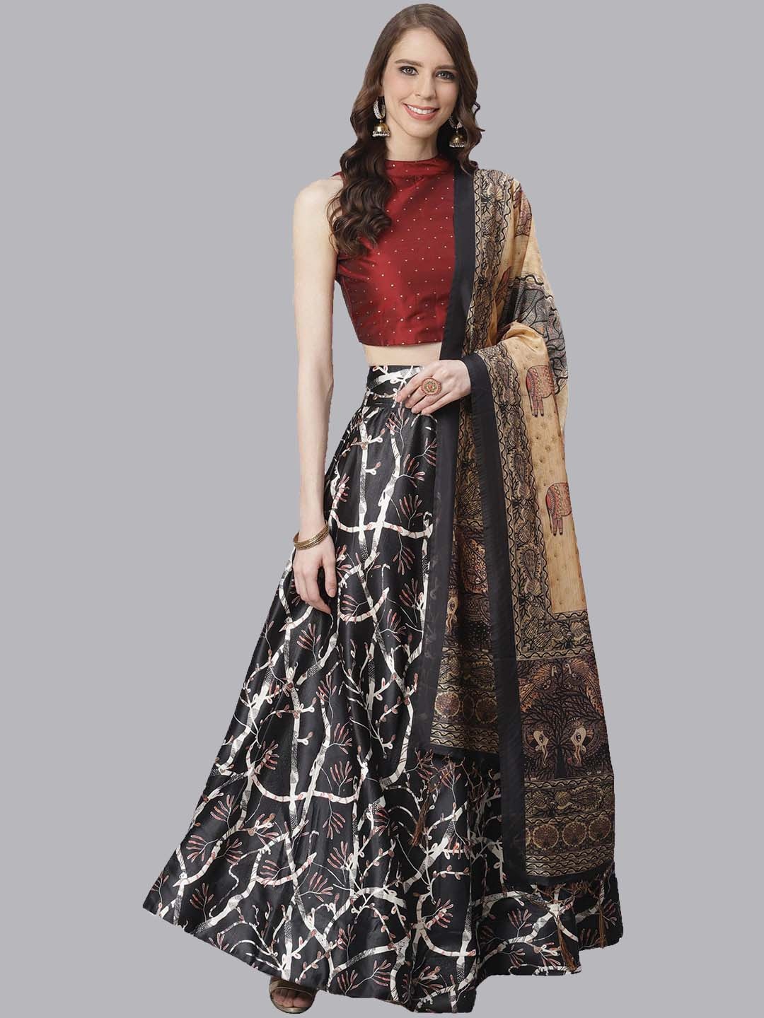 Kaizen TEXO FAB Printed Semi-Stitched Lehenga & Unstitched Blouse With Dupatta, Black
Kaizen TEXO FAB Printed Semi-Stitched Lehenga & Unstitched Blouse With Dupatta, Black